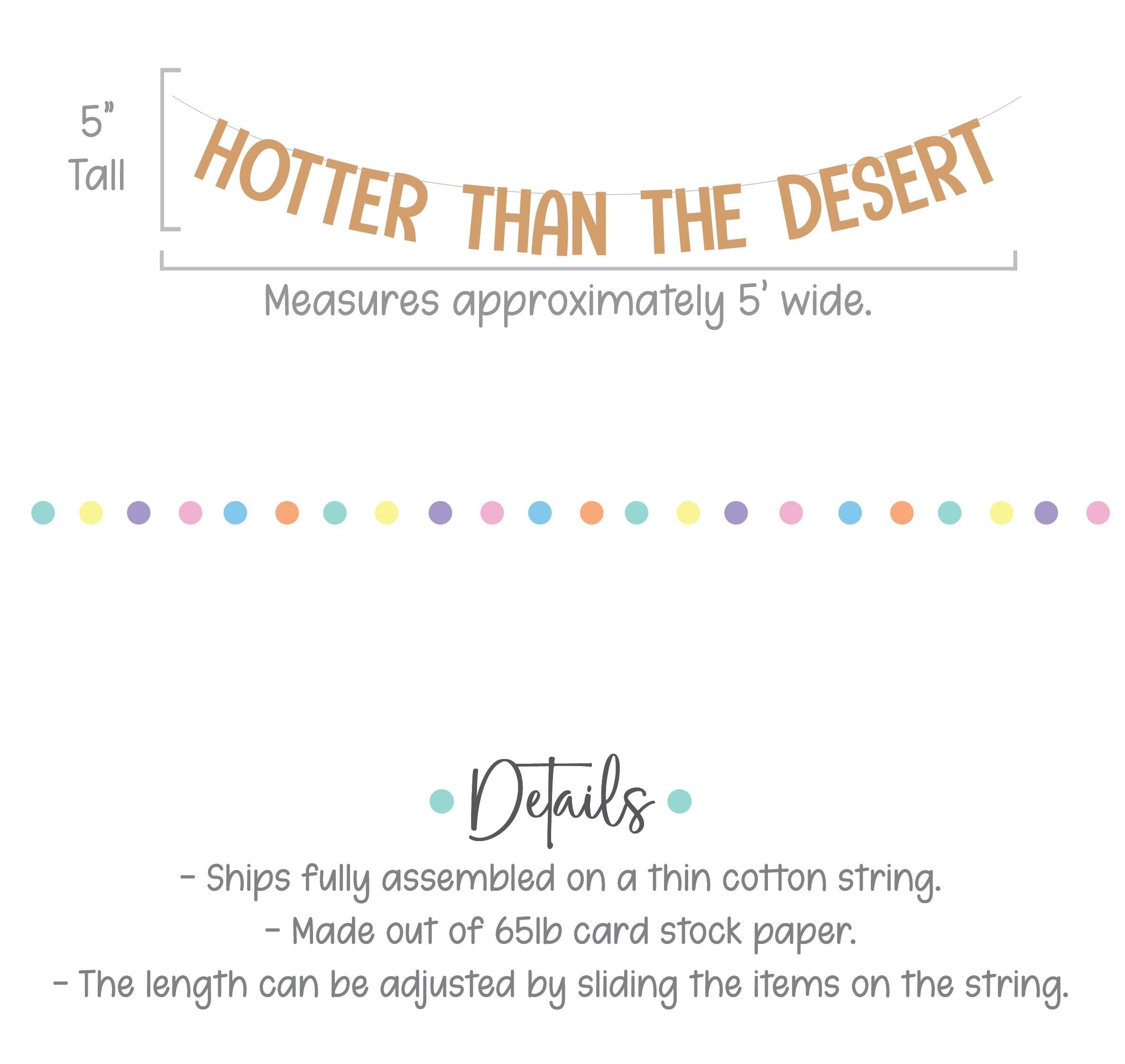 Hotter Than The Desert, Hotter Than The Desert Banner, Hotter Than The Desert Decorations, Bachelorette Party Theme Ideas, Bachelorette