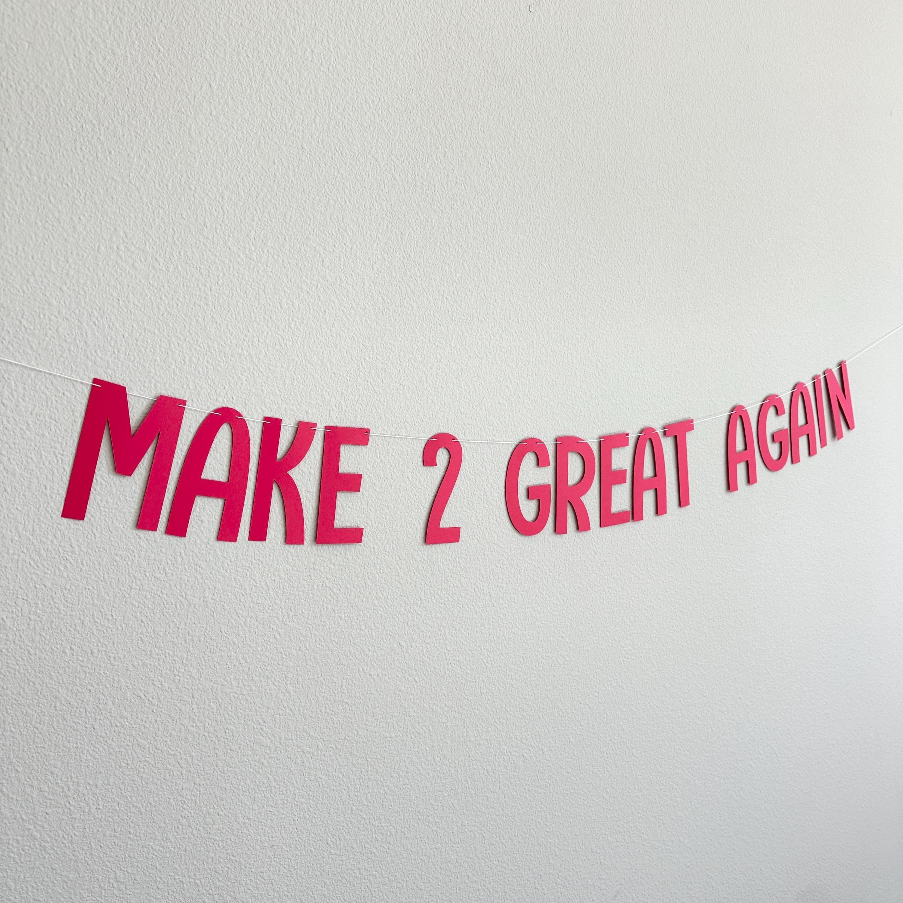Make 2 Great Again, 2nd Birthday Decorations, Second Birthday Party Theme Ideas, Make Birthdays Great Again Banner, 2nd Birthday Backdrop