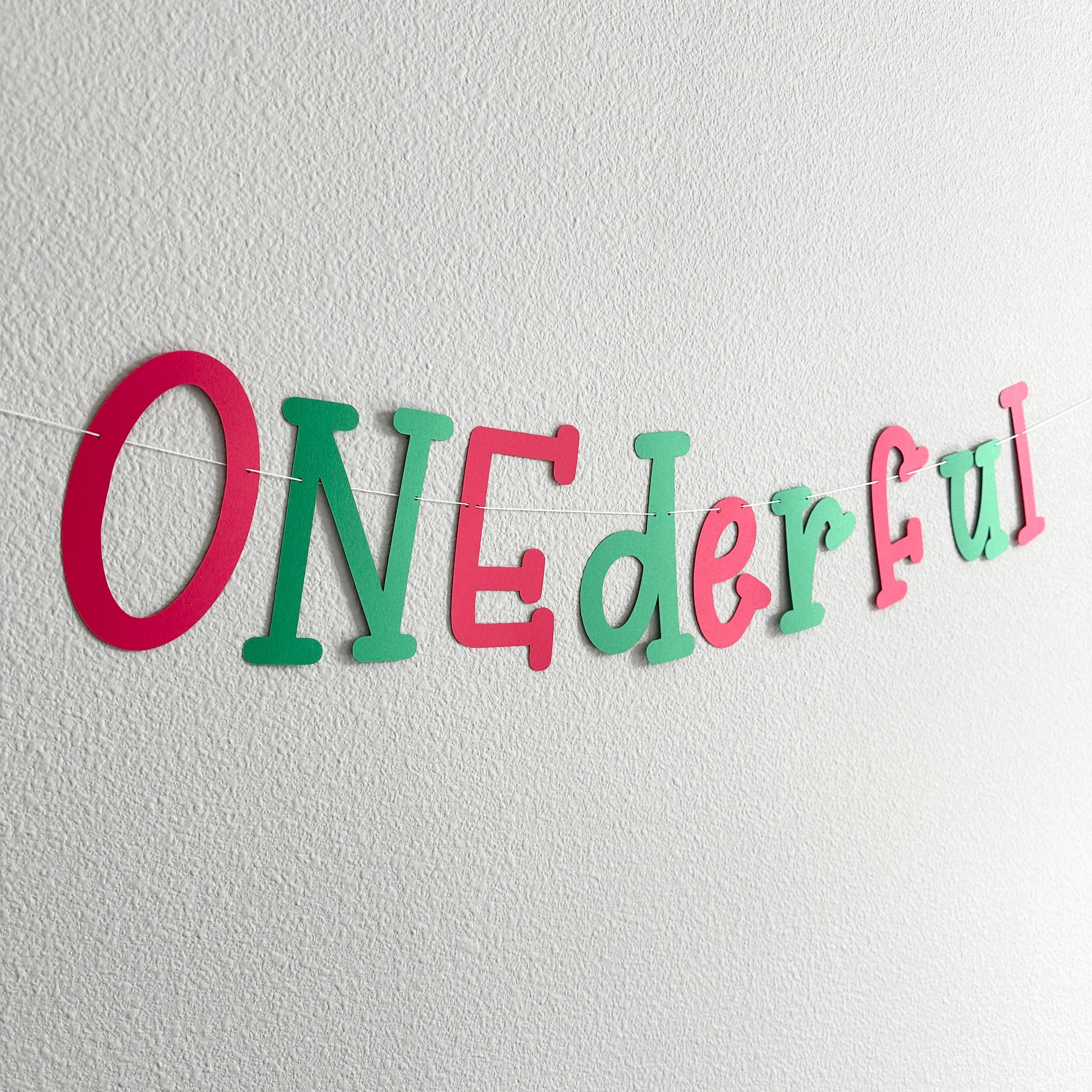 ONEderful, ONE derful Decorations, 1st Birthday Theme Ideas, Onederful Birthday Party Banner, Christmas Themed First BIrthday