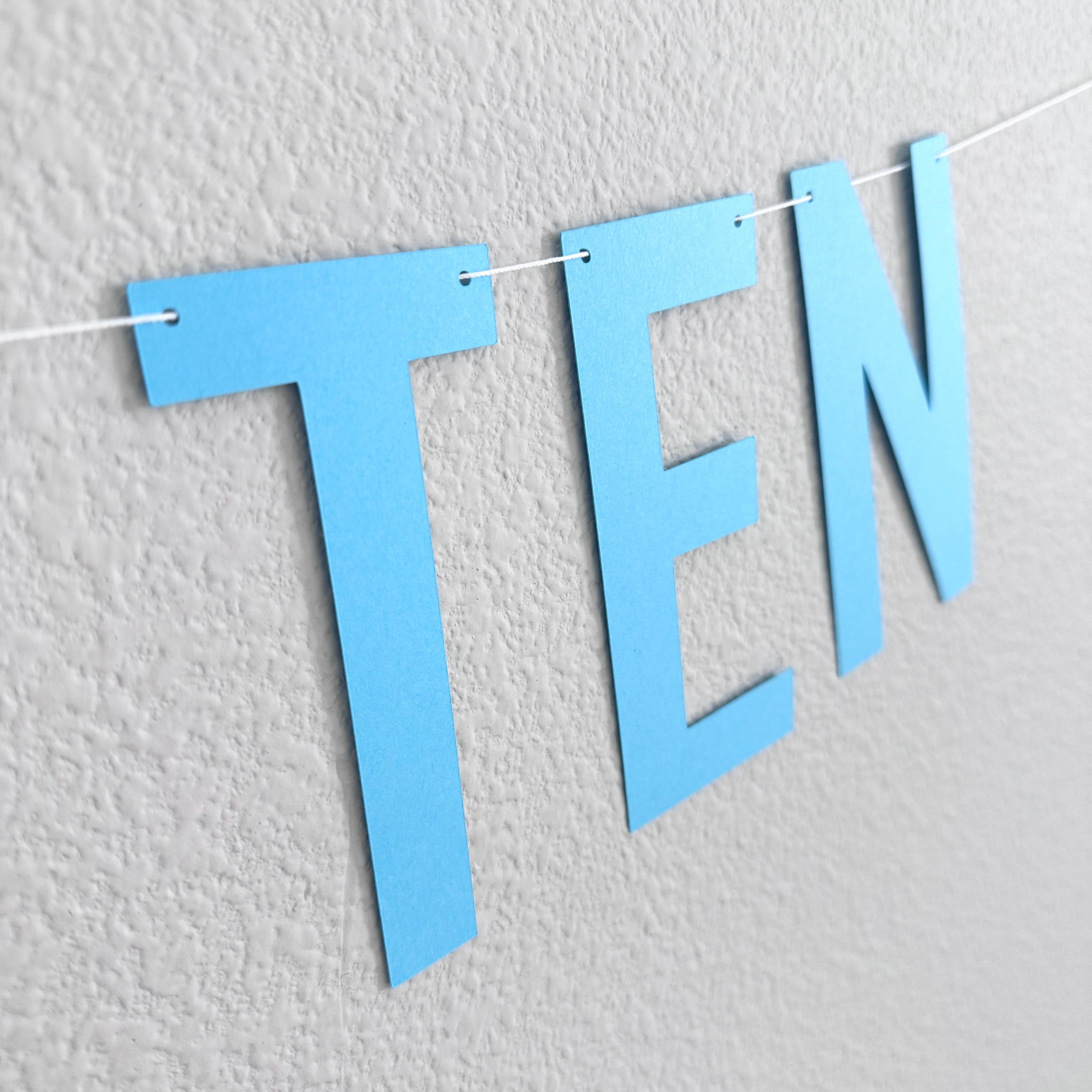 Bruh I&#39;m Ten, 10th Birthday Banner, Tenth Birthday Decorations, Bruh I&#39;m Ten Banner, 10th Birthday Ideas, Boys 10th Birthday, Blue 10th