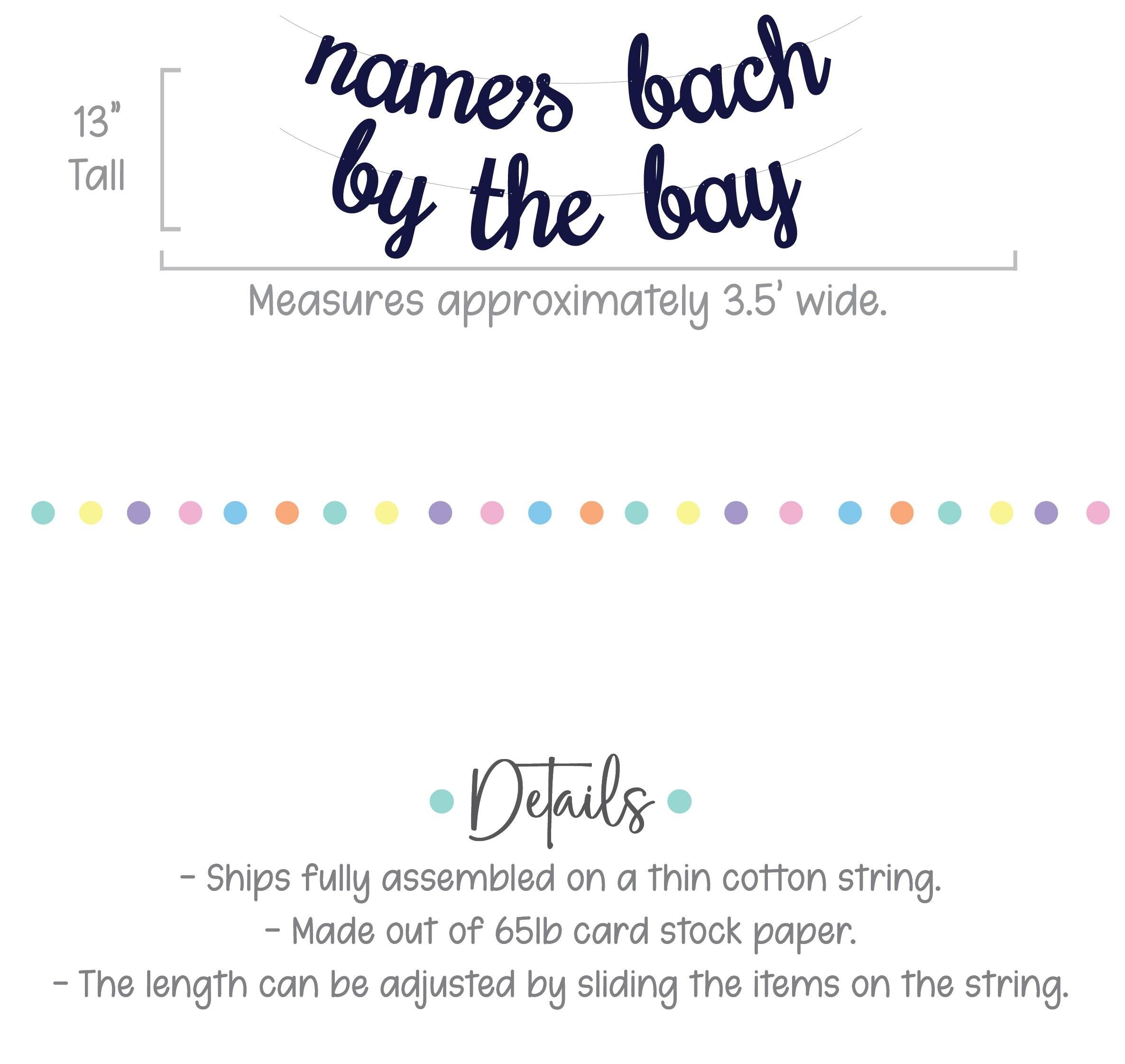Bach By The Bay, Bay Bachelorette Decorations, Name&#39;s Bach By The Bay Banner, Bay Themed Bachelorette Party, Bachelorette Theme Ideas