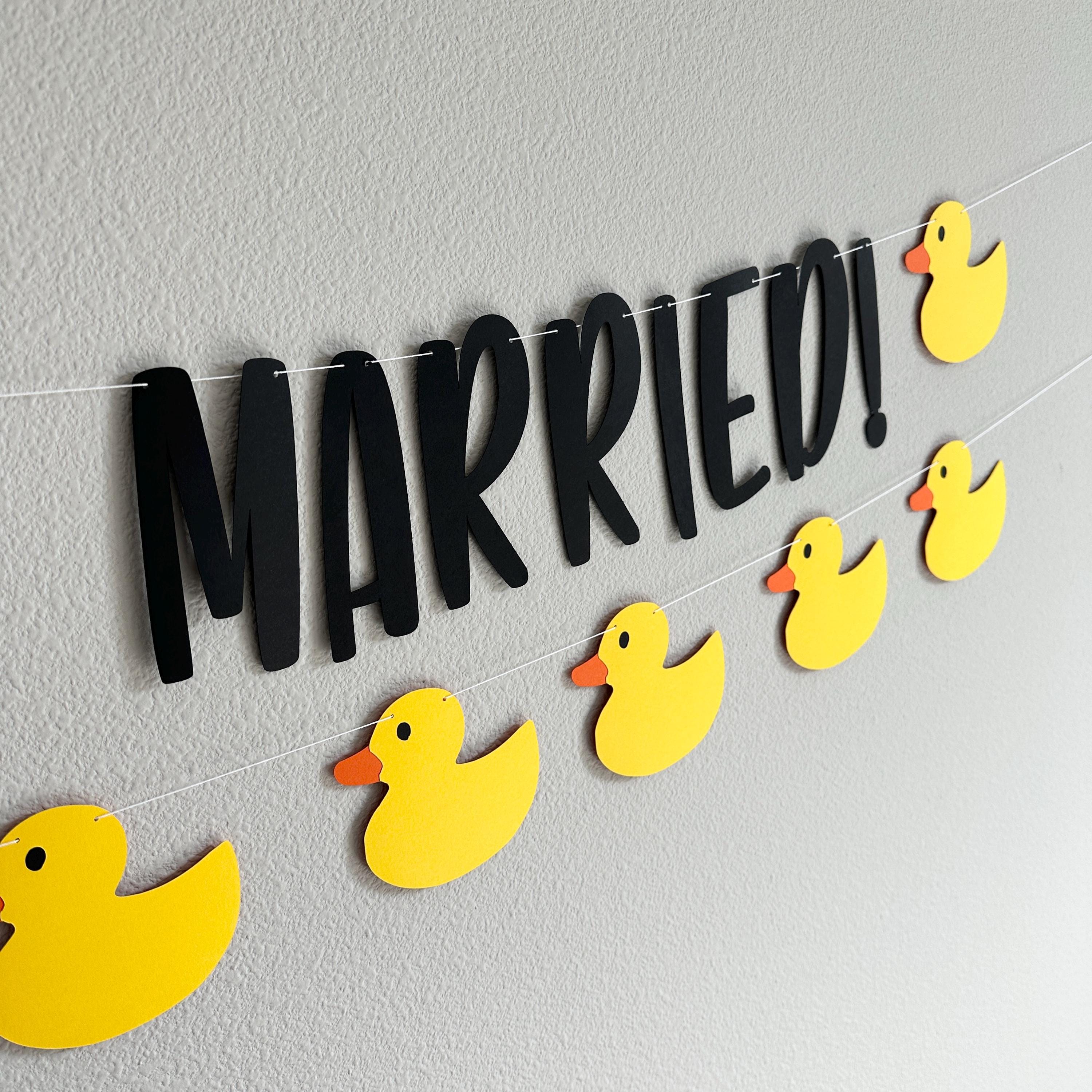 So Ducking Married, So Ducking Married Banners, Duck Themed Wedding Decorations, Rubber Duck Wedding Decorations