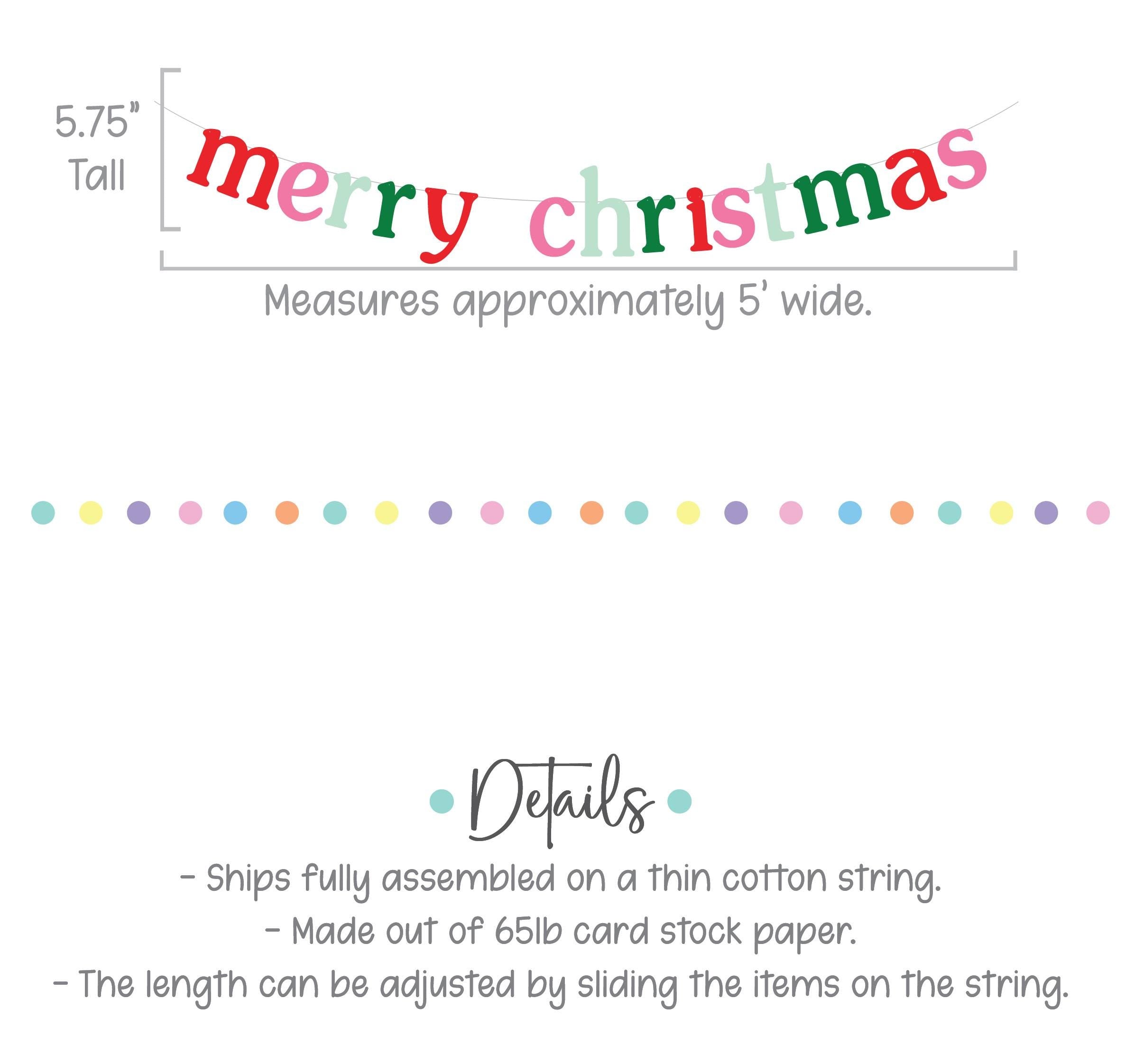 Merry Christmas, Merry Christmas Banner, Merry Christmas Decorations, Pink and Mint Christmas, Trendy Christmas, Christmas Trends