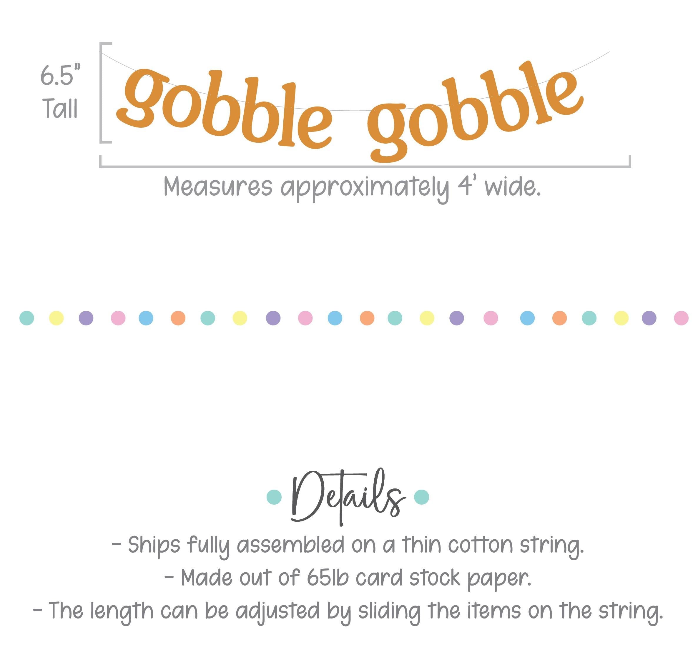 Gobble Gobble, Gobble Gobble Banner, Gobble Gobble Decorations, Thanksgiving Backdrop, Thanksgiving 2024 Designs