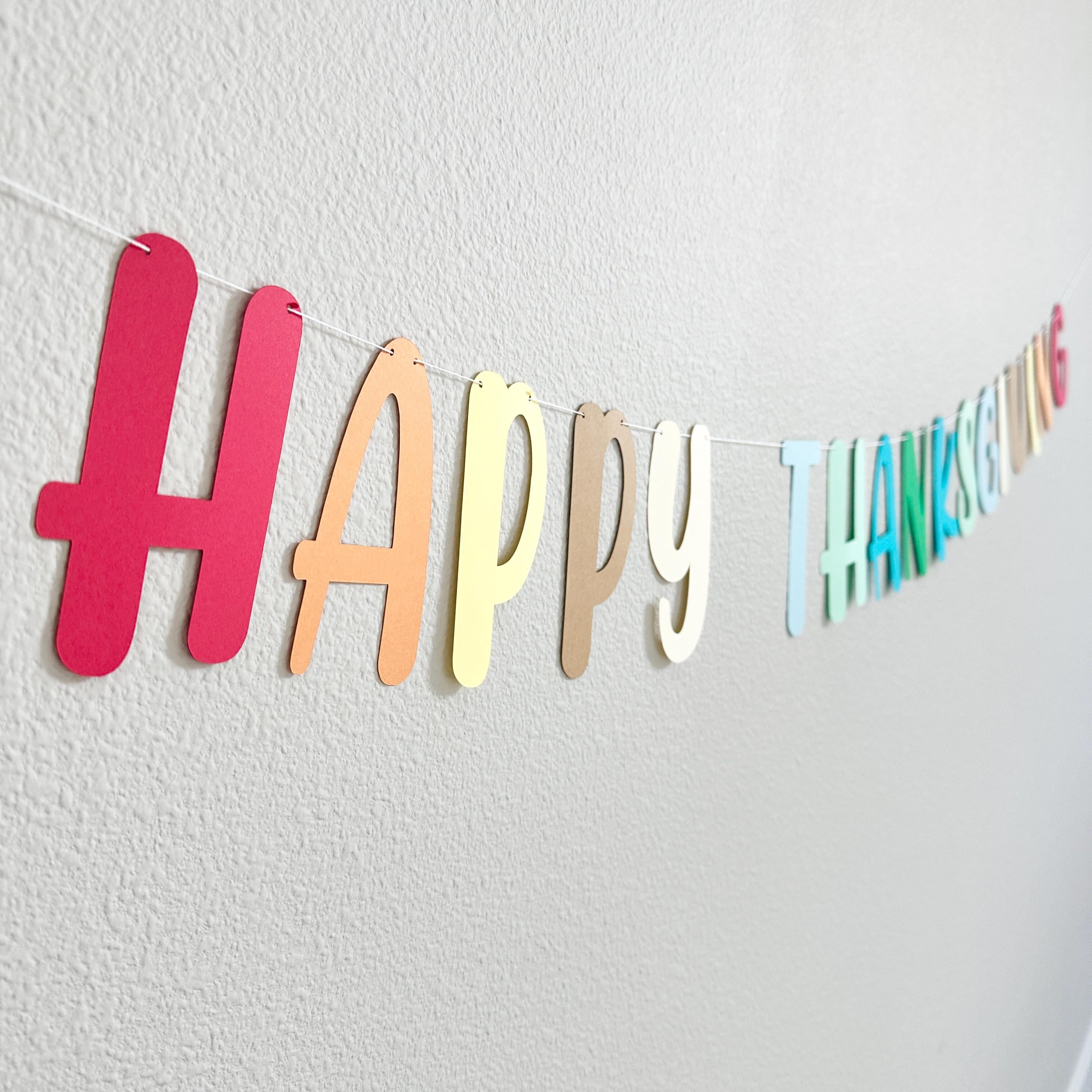 Happy Thanksgiving, Rainbow Thanksgiving, Rainbow Thanksgiving Banner, Colorful Thanksgiving Decorations, Thanksgiving Trends