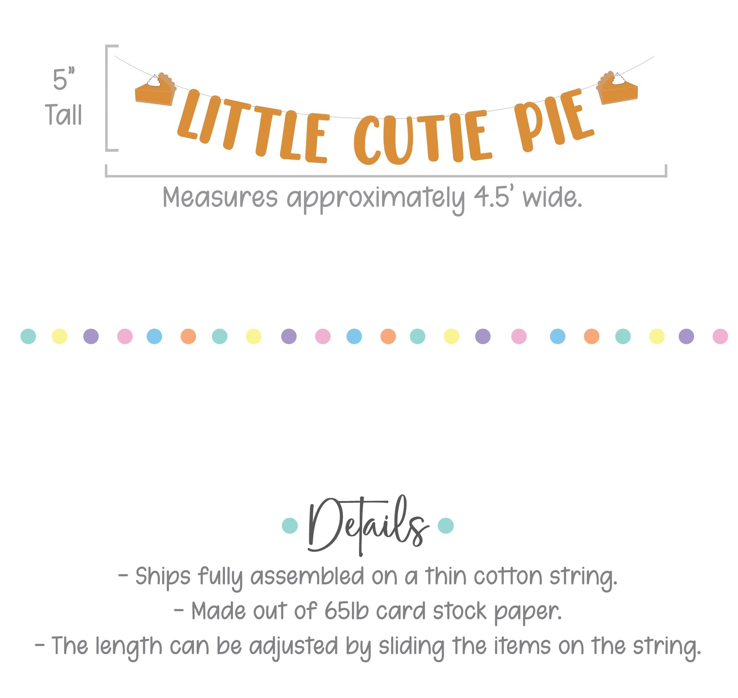 Little Cutie Pie, Little Cutie Pie Banner, Fall Themed Birthday Banner, Fall Baby Shower, November Birthday Theme Ideas, Pie theme