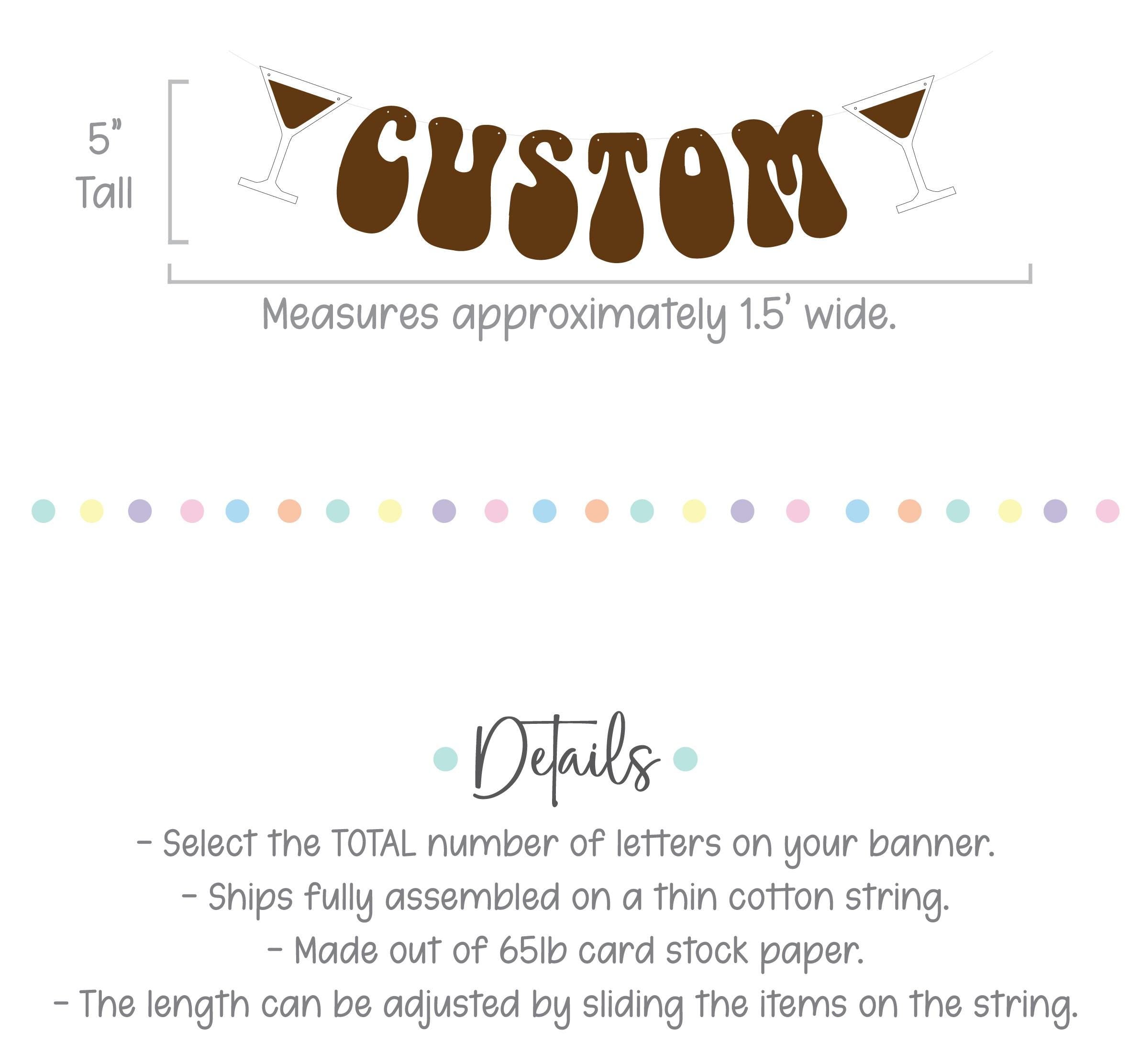 Custom Espresso Banner, Espresso Martini, Espresso Martini Decorations, Espresso Birthday, Espresso Bachelorette Party, Martini Theme