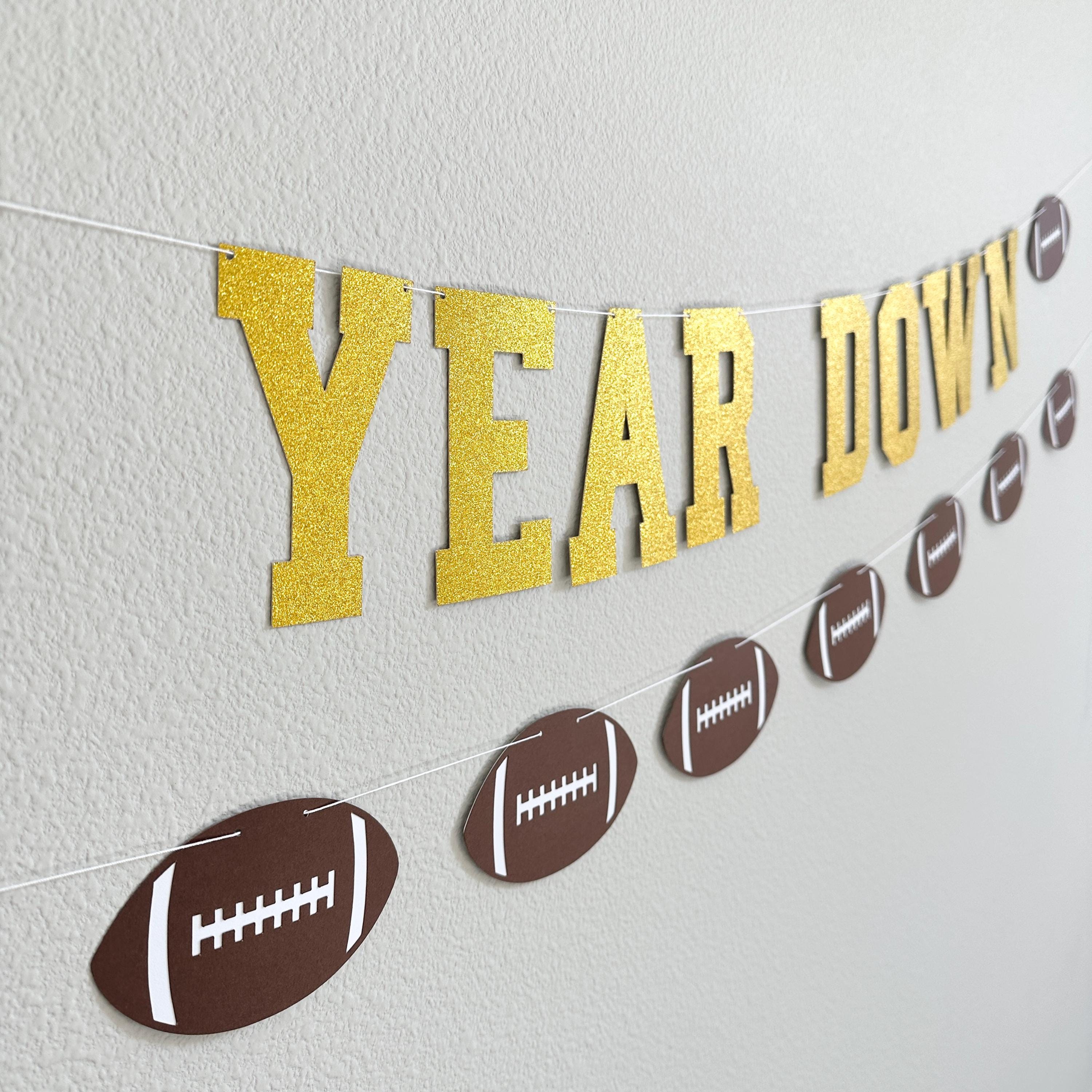 2nd Year Down, 2nd Year Down Banner, Football 3rd Birthday, Football Birthday, Football Banner, Third Birthday Ideas Decorations