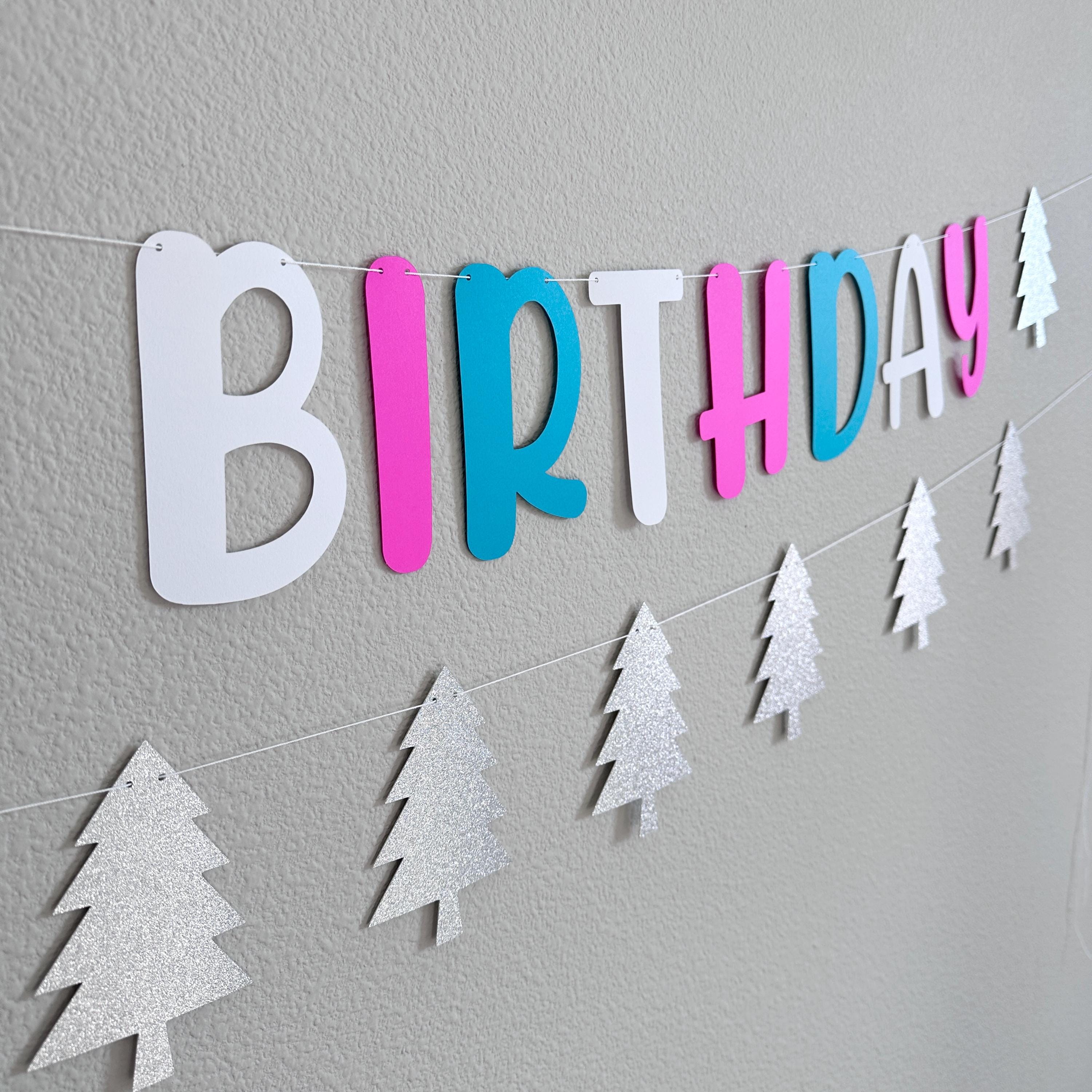 Merry Birthday Banner, Christmas Birthday Decorations, December Birthday Ideas, Merry Birthday, Christmas Birthday Banner