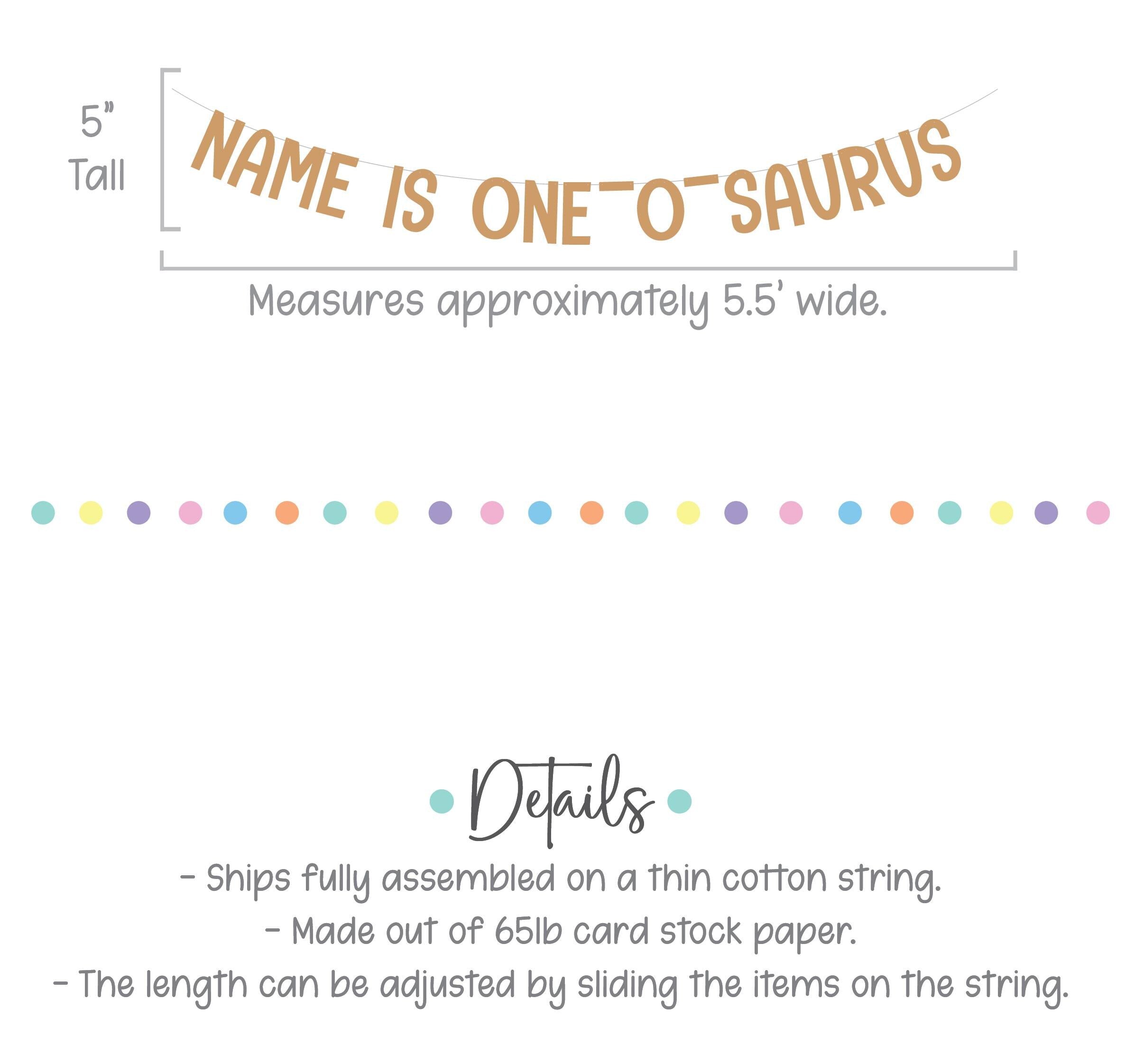 One-o-saurus Banner, Name Is One-O-Saurus Decorations, First Birthday Dinosaur Theme Banner, 1st Birthday Theme Ideas