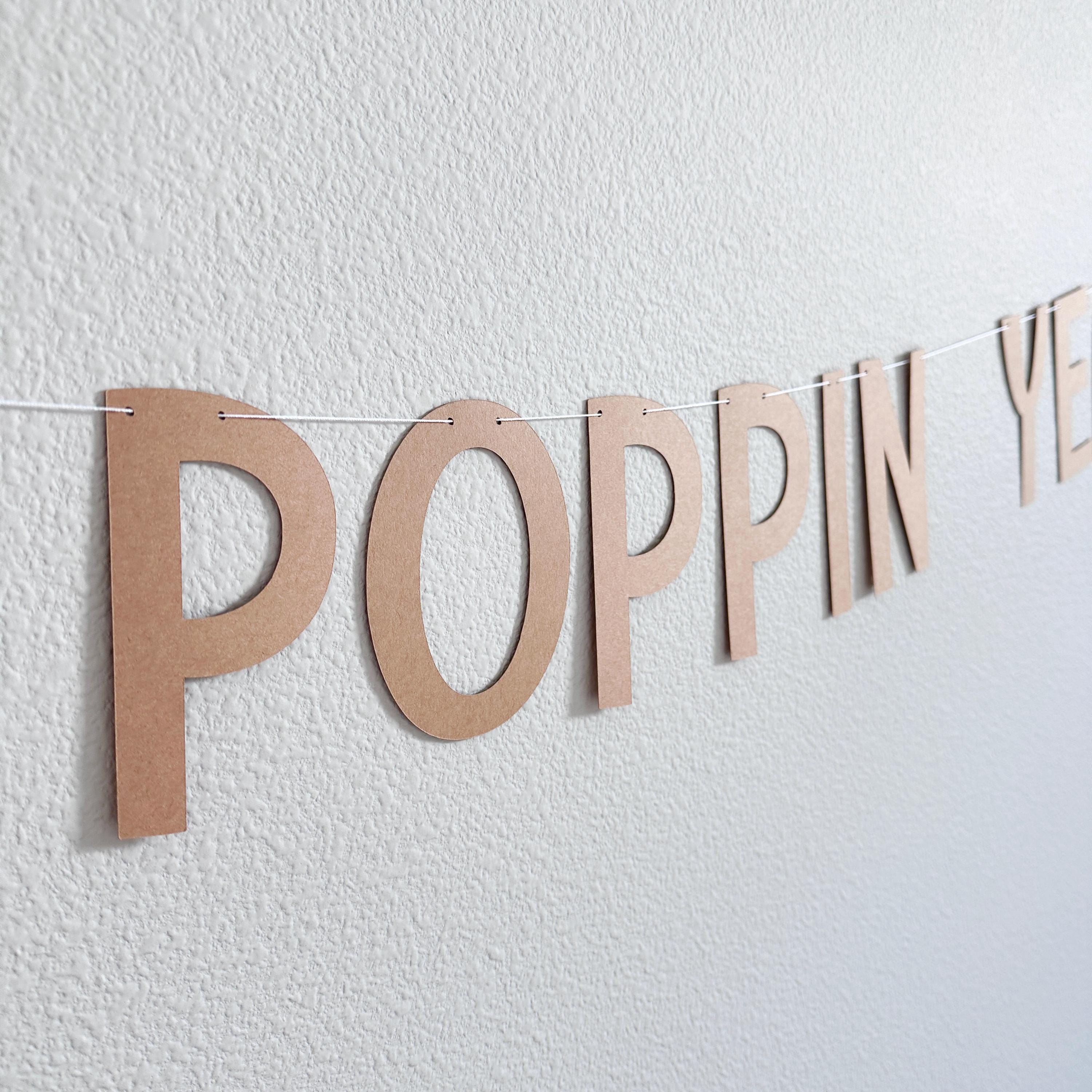 One Poppin Year Banner, One Poppin Year Decorations, First Anniversary Ideas, One Year Banner, 1 Year Celebration Decorations