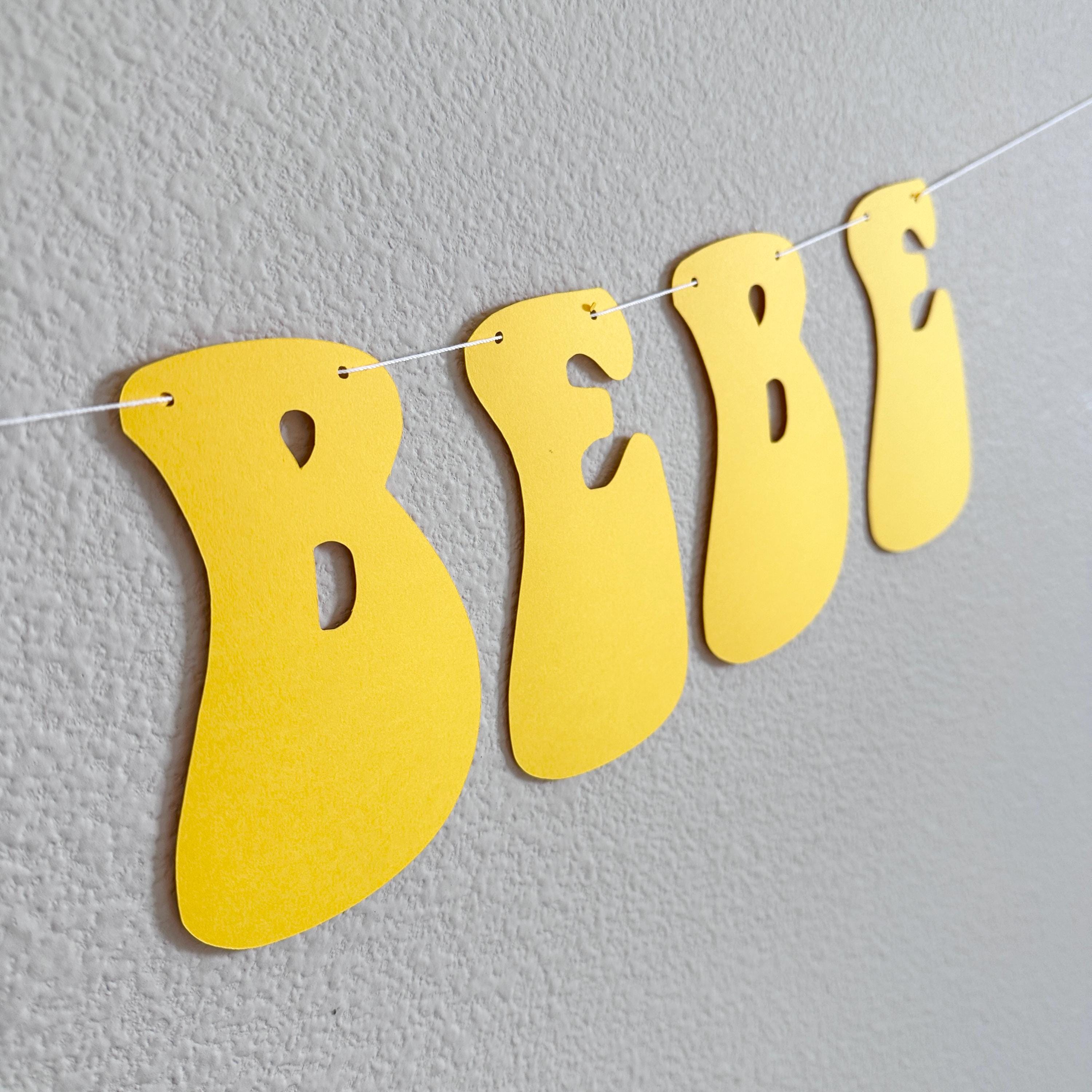 Viva La 30 Bebe, 30th Birthday Banner, 30th Birthday Ideas, 30th Birthday Party Decorations, Yellow Retro Themed 30th Birthday Celebration