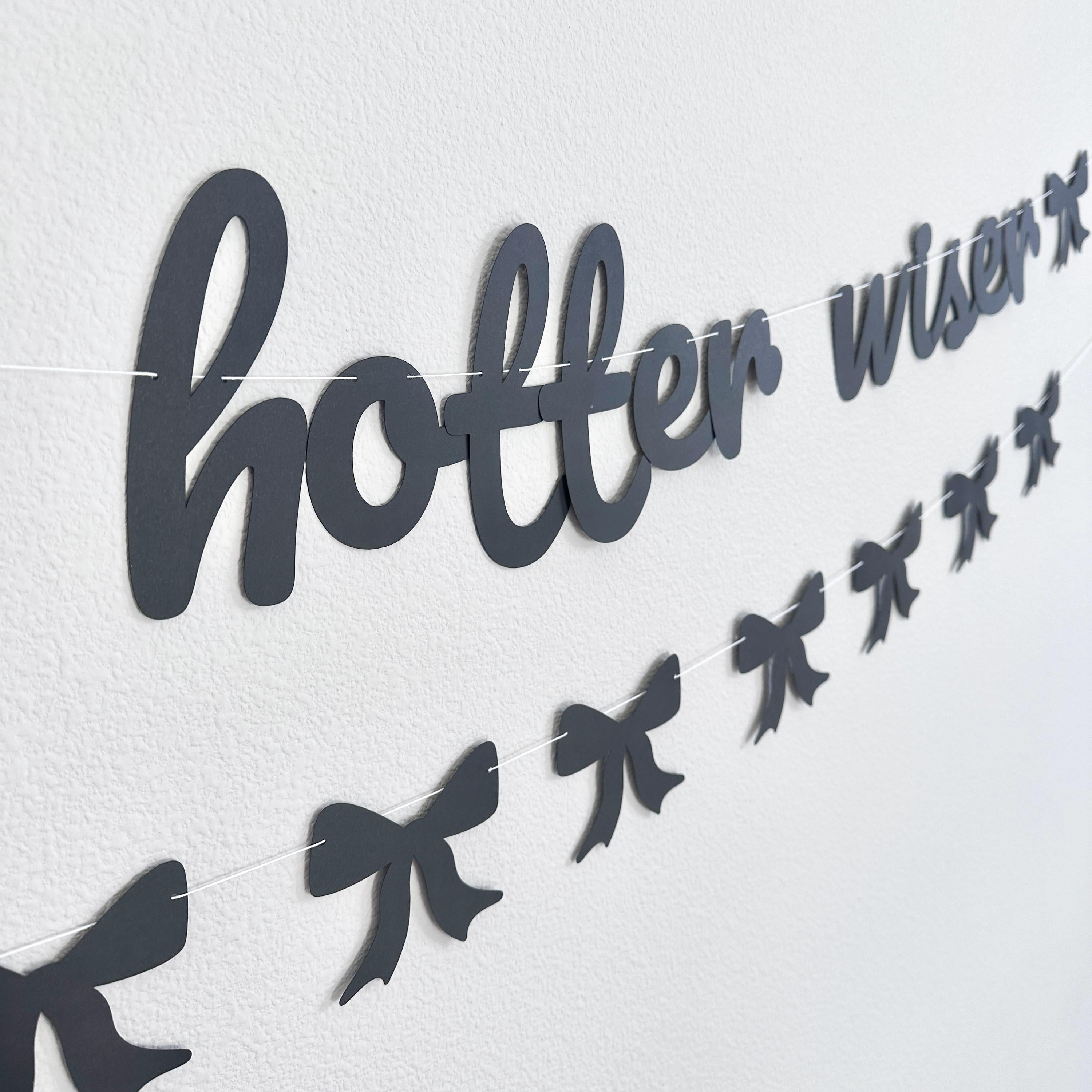 Older Hotter Wiser, Women&#39;s Birthday Ideas, Funny Birthday Banner, Grandma Birthday Party Decorations