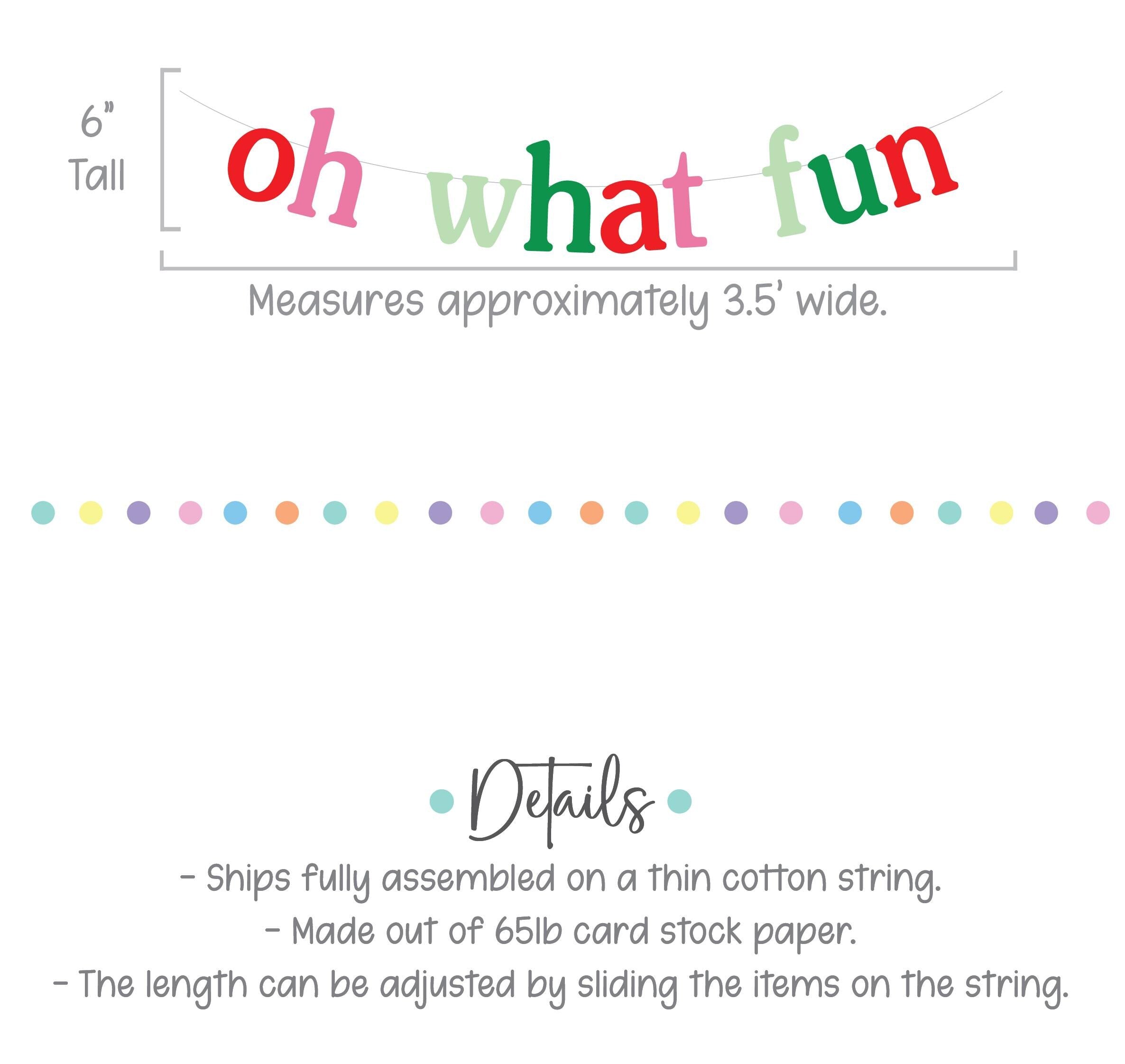 Oh What Fun, Oh What Fun Banner, Christmas Decorations, Christmas Backdrop, Christmas Banner, Christmas Trends