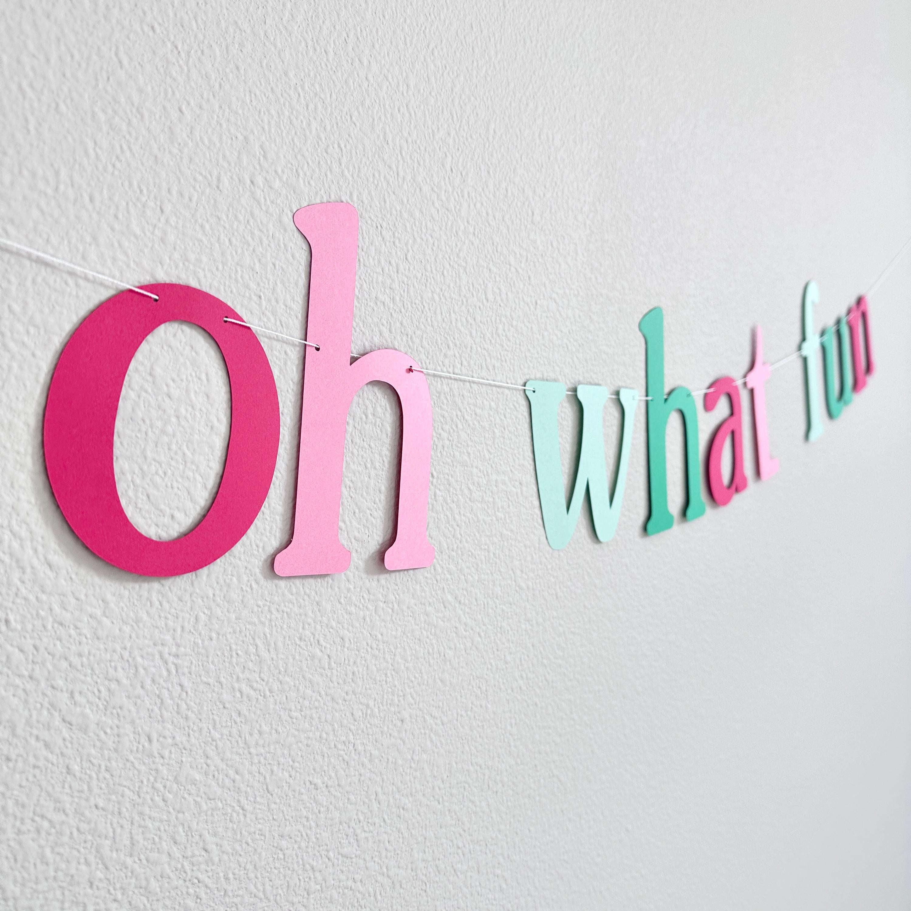 Oh What Fun, Oh What Fun Banner, Christmas Decorations, Christmas Backdrop, Christmas Banner, Christmas Trends