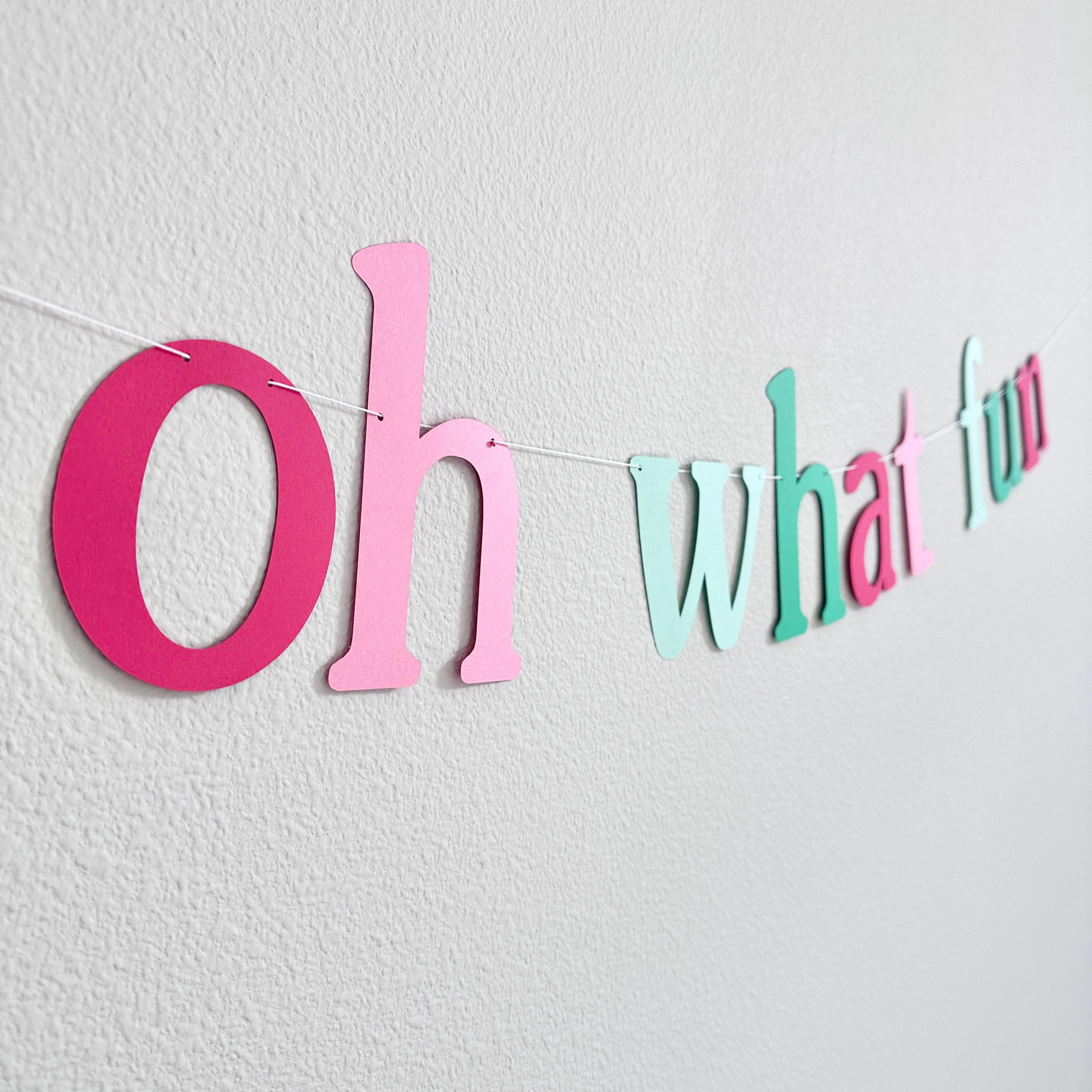 Oh What Fun, Oh What Fun Banner, Christmas Decorations, Christmas Backdrop, Christmas Banner, Christmas Trends