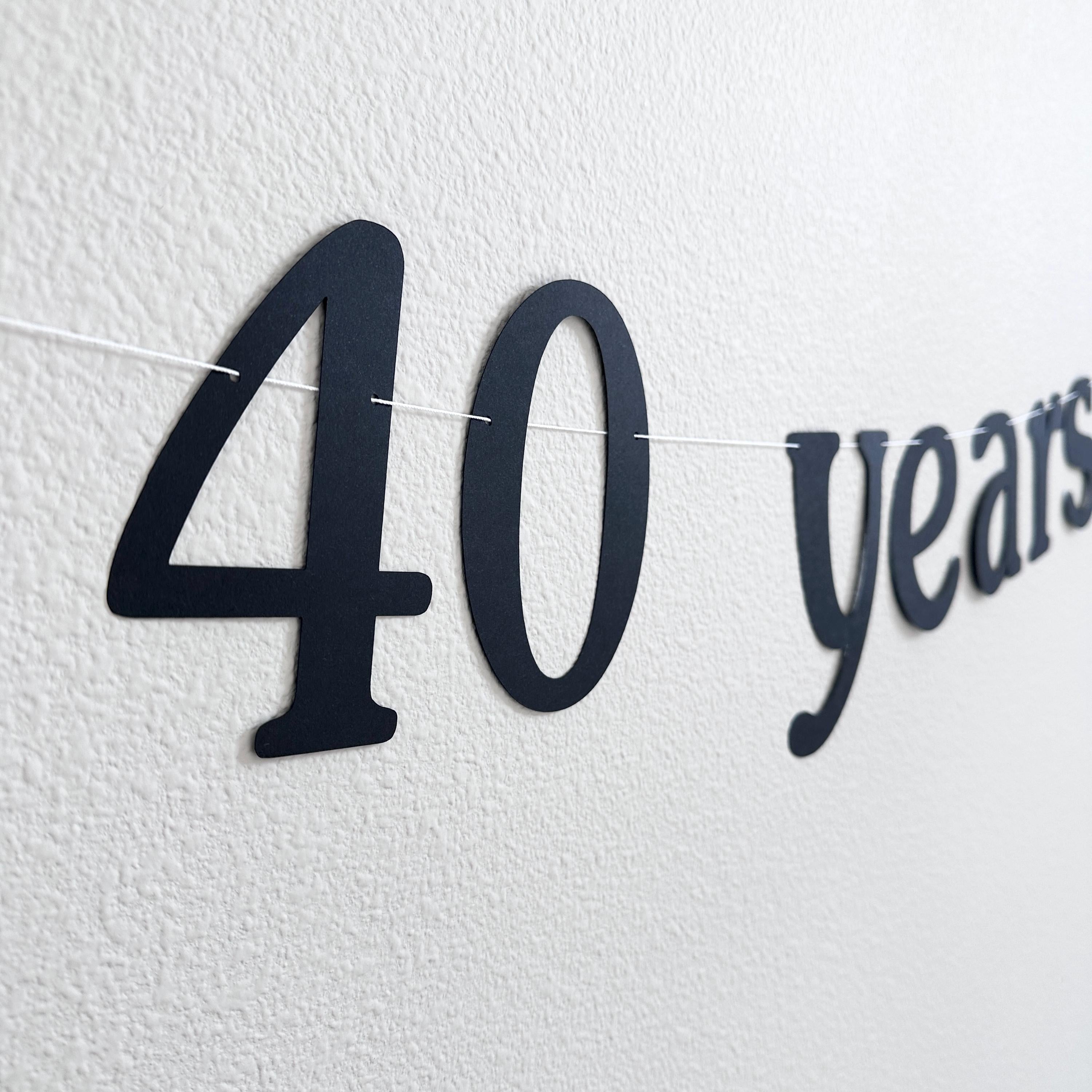 40 Years Loved, 40th Birthday Banner, 40th Birthday party Celebration, Mom&#39;s Birthday Ideas, Grandma Birthday Decoration, 40th Birthday Bash