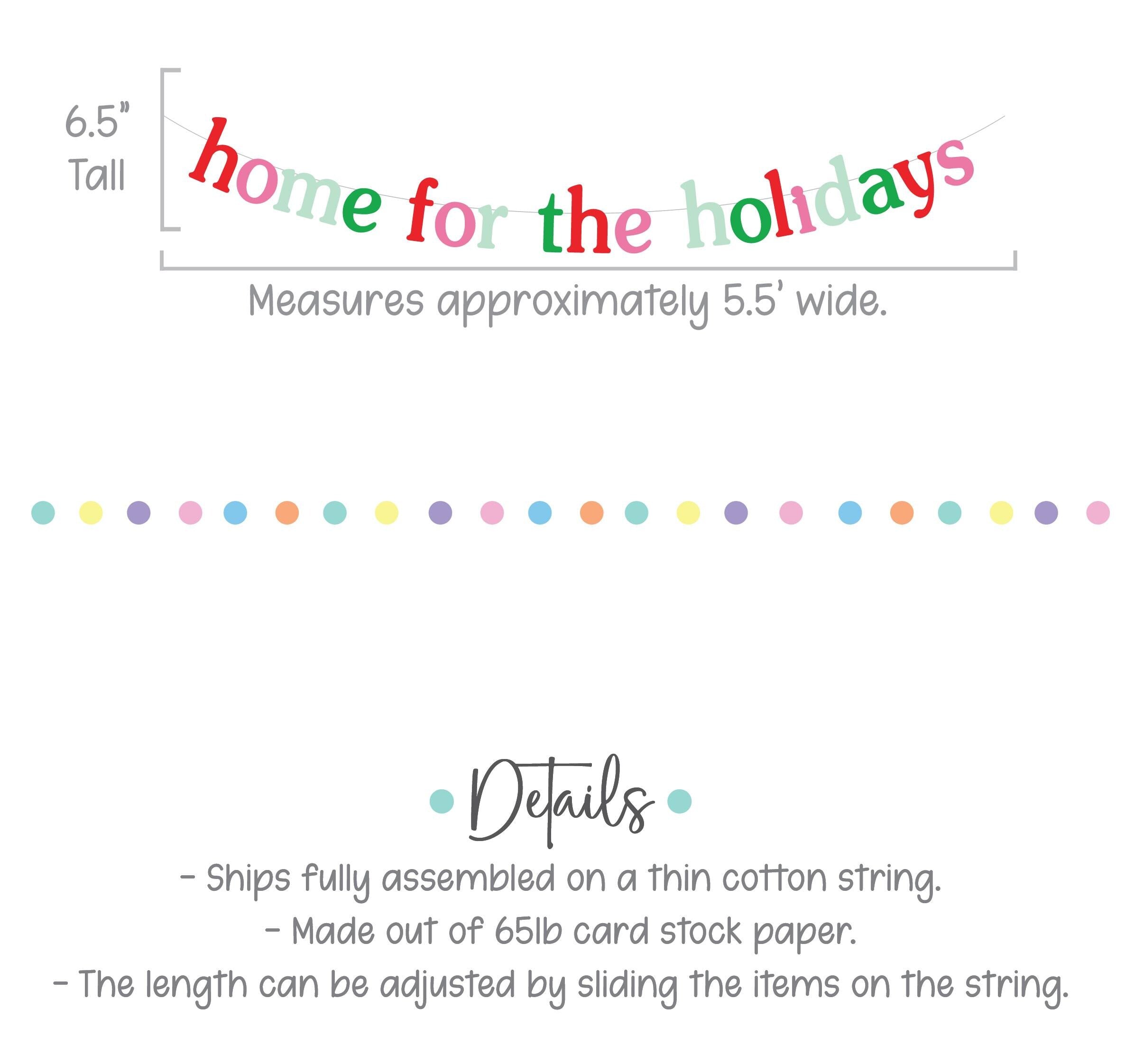 Home For The Holidays, Holiday Party Banner, Christmas Homecoming Decorations, Home For The Holidays Banner, Holiday Party Celebration