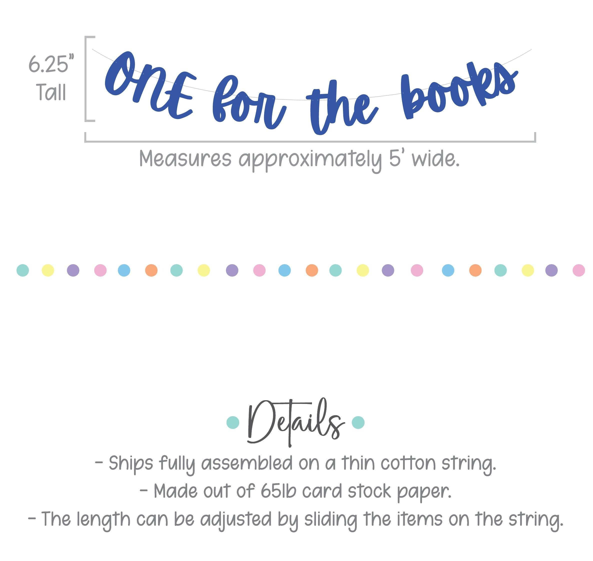 ONE For The Books, 1st Birthday Theme Ideas, One For The Books Decorations, First Birthday Party Banner, Royal Blue One For The Books