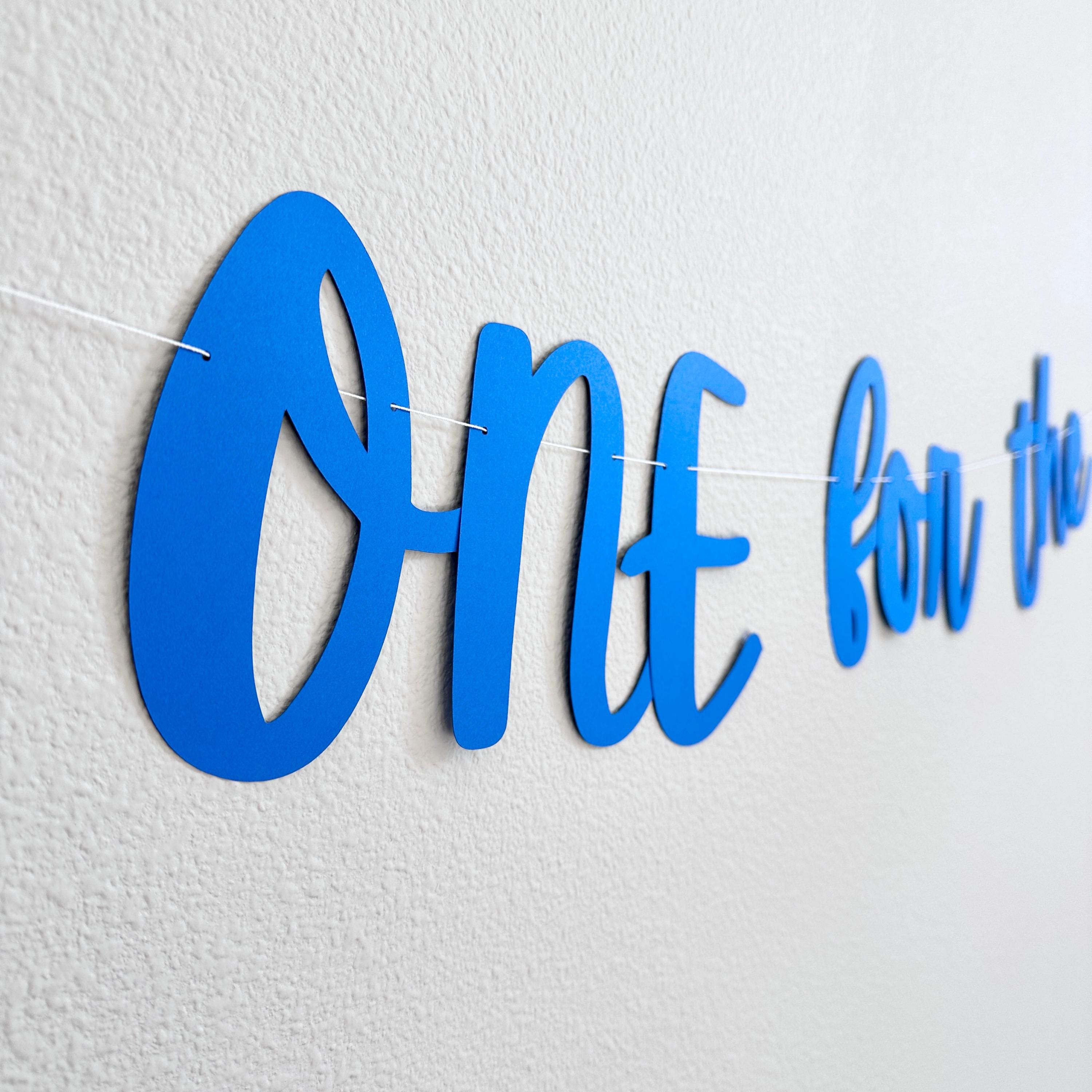 ONE For The Books, 1st Birthday Theme Ideas, One For The Books Decorations, First Birthday Party Banner, Royal Blue One For The Books