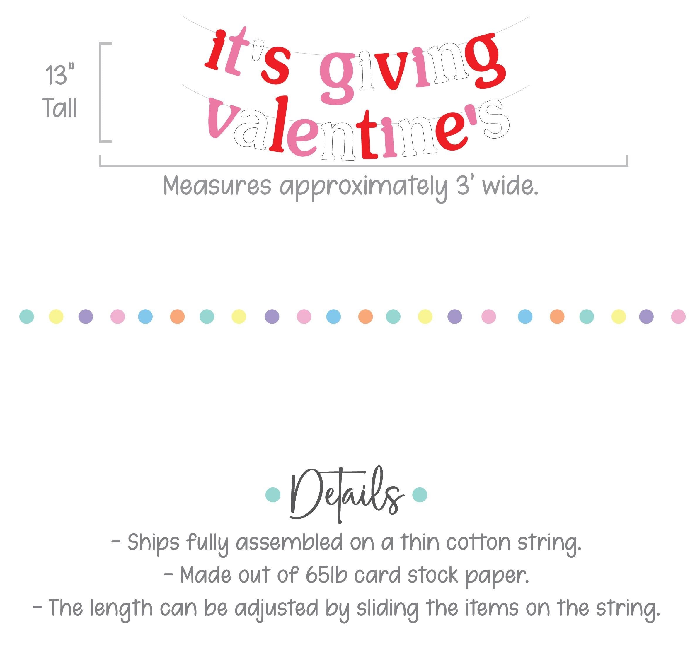 It&#39;s Giving Valentine&#39;s, It&#39;s Giving Valentine&#39;s Banner Decorations, Valentine&#39;s Day Party, Valentine&#39;s Day Decorations