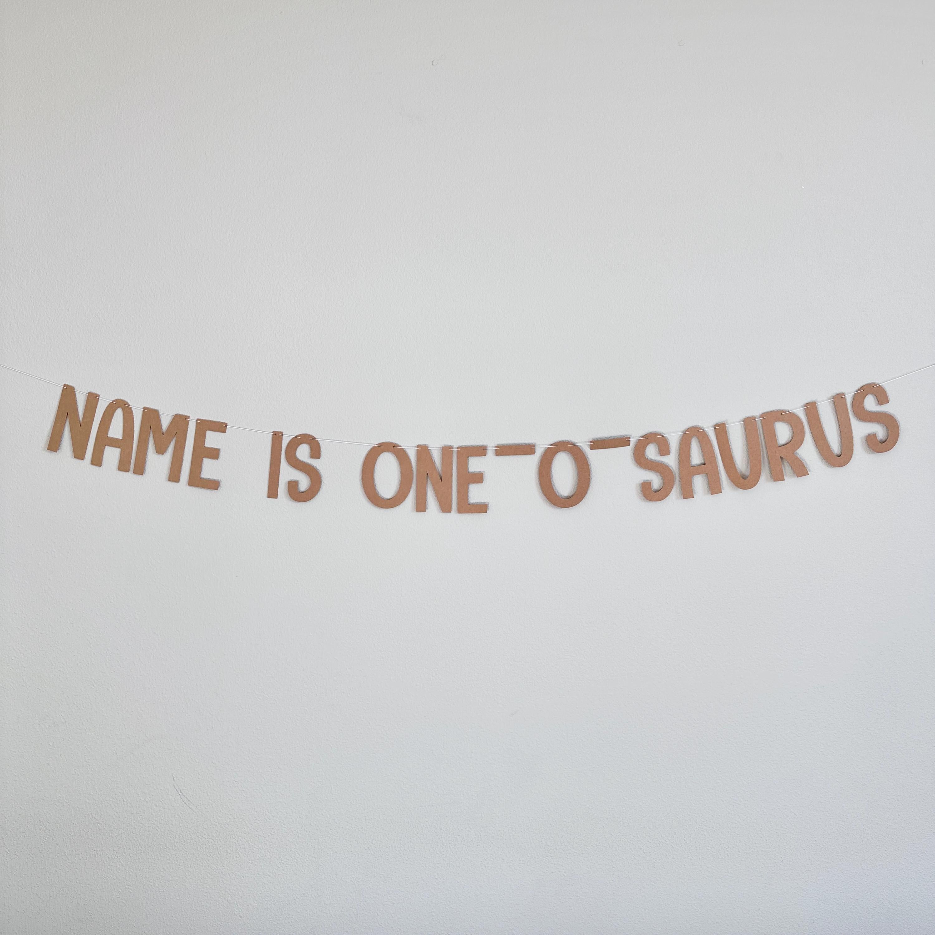 One-o-saurus Banner, Name Is One-O-Saurus Decorations, First Birthday Dinosaur Theme Banner, 1st Birthday Theme Ideas