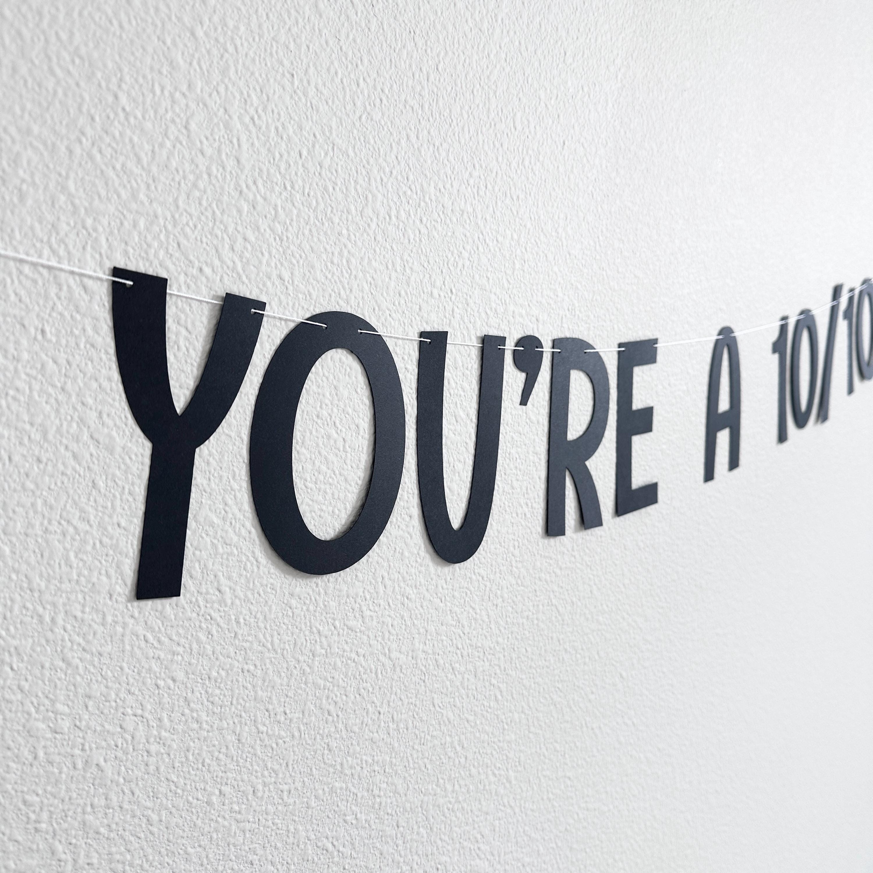 You&#39;re a 10/10, You&#39;re a 10/10 Banner, Fun and Trendy Party Decor, Perfect for Valentine&#39;s Day Birthdays or Celebrations