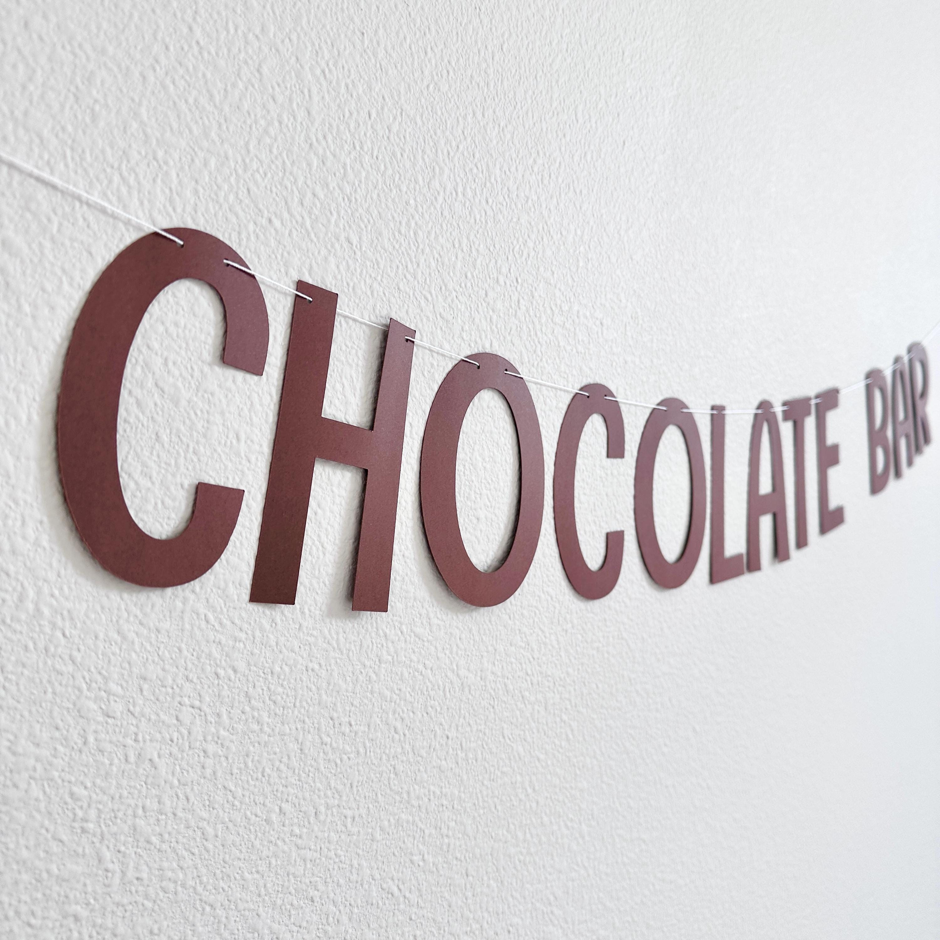 Chocolate Bar, Chocolate Bar Banner, Chocolate Bar Decorations, Chocolate Fondue Decorations, Chocolate Themed Party Decorations