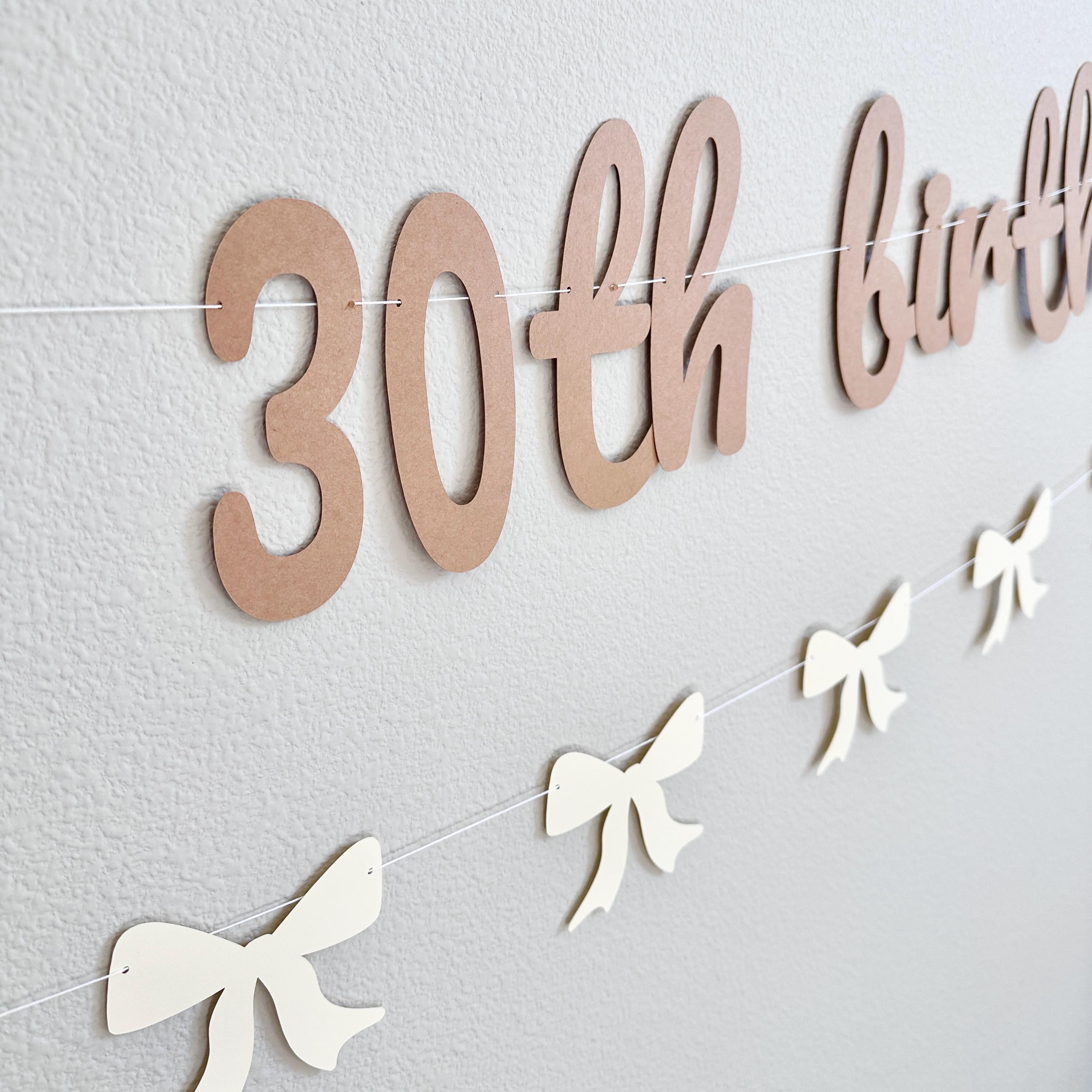 Happy 30th Birthday Banner, 30th Birthday Party Decorations, Coquette Birthday Banner, Coquette Decorations, Coquette Theme