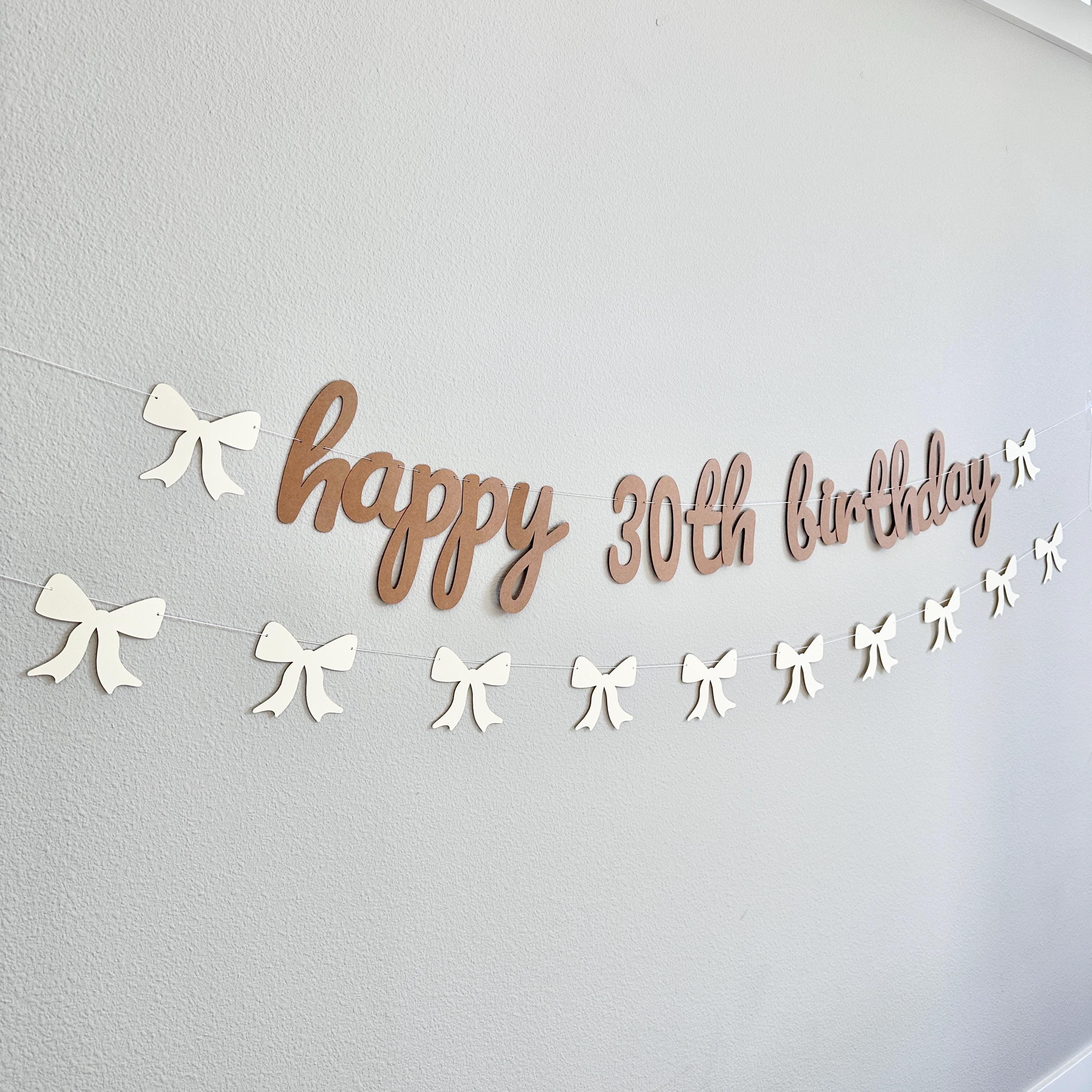 Happy 30th Birthday Banner, 30th Birthday Party Decorations, Coquette Birthday Banner, Coquette Decorations, Coquette Theme