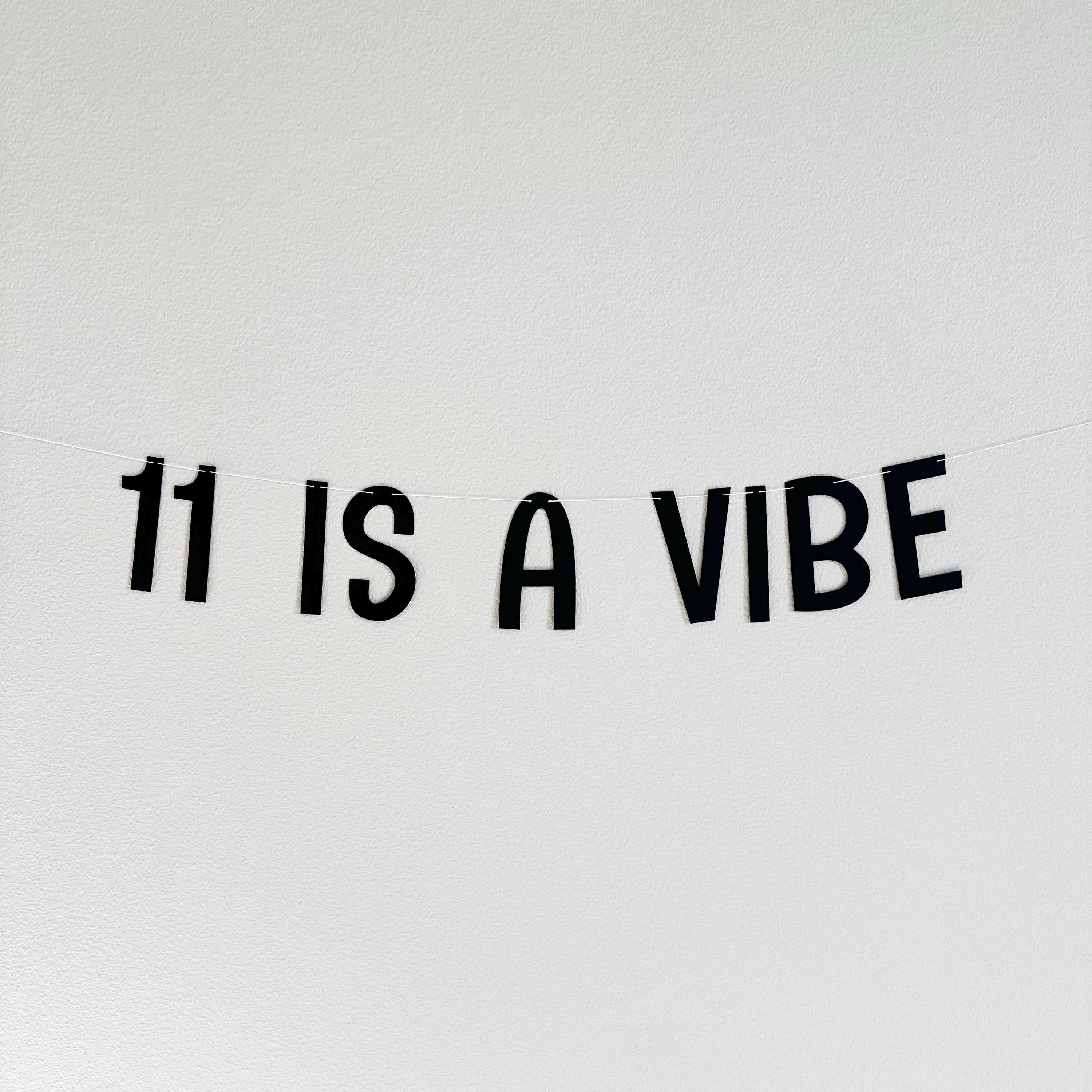 11 Is A Vibe, 11th Birthday Banner, 11th Birthday Party Ideas, Eleven, Eleventh Birthday Decorations