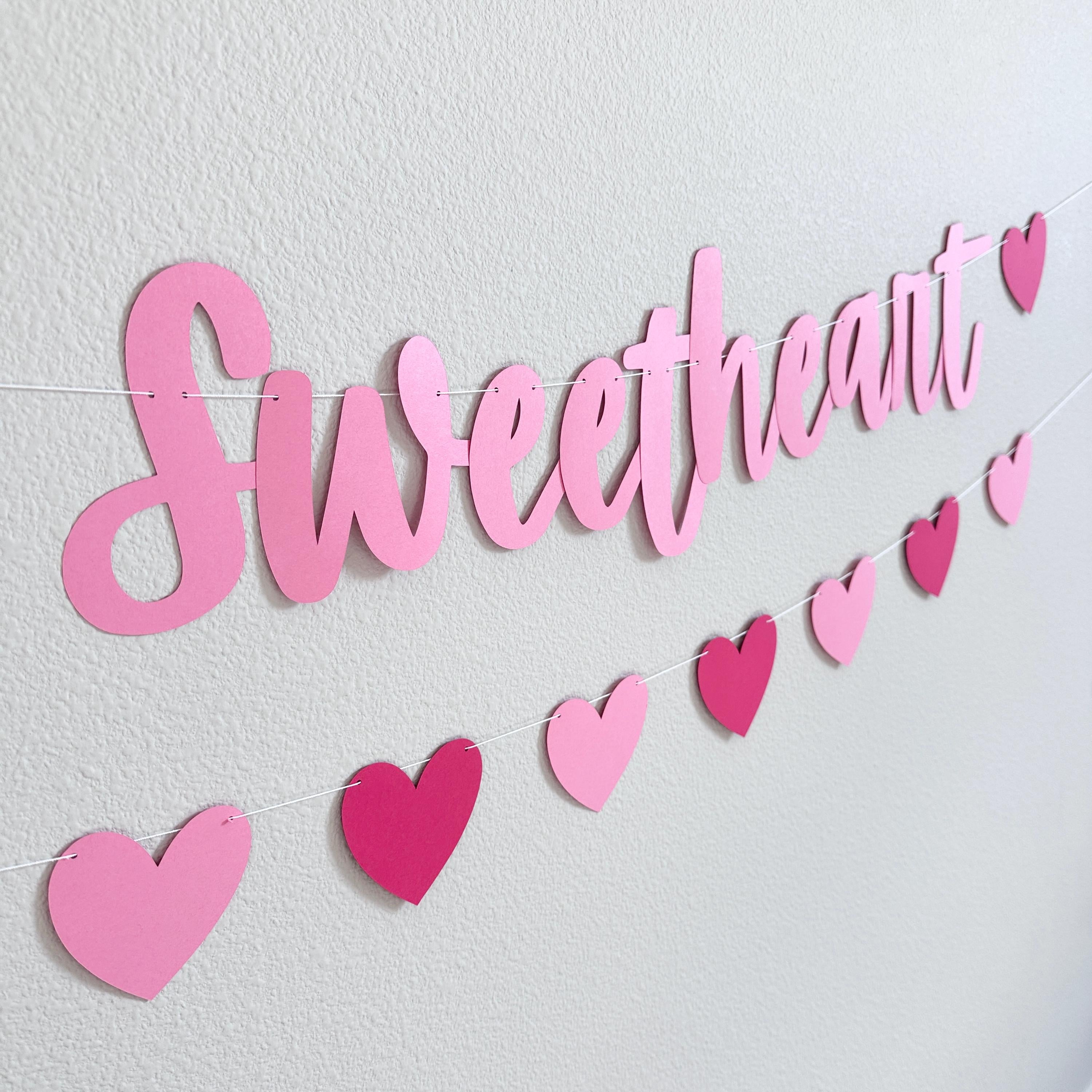 ONE Sweetheart, Valentine&#39;s Themed 1st Birthday Banner, February First Birthday Party Decorations, Valentine&#39;s 1st Birthday Ideas