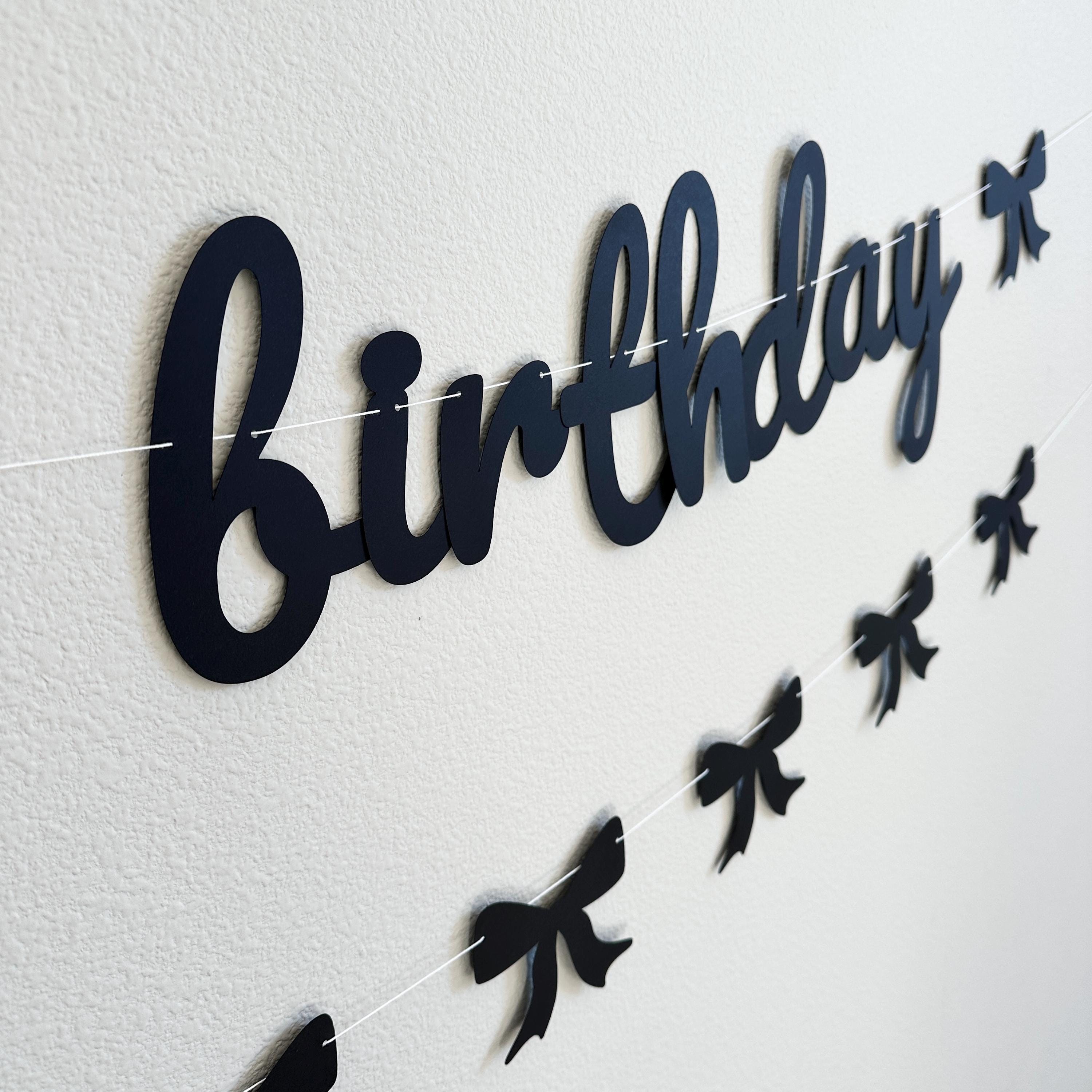 Happy Birthday Banner, 13th Birthday Decorations, Coquette Birthday Banner, Coquette Decorations, Coquette Theme, 13th Birthday Party Ideas