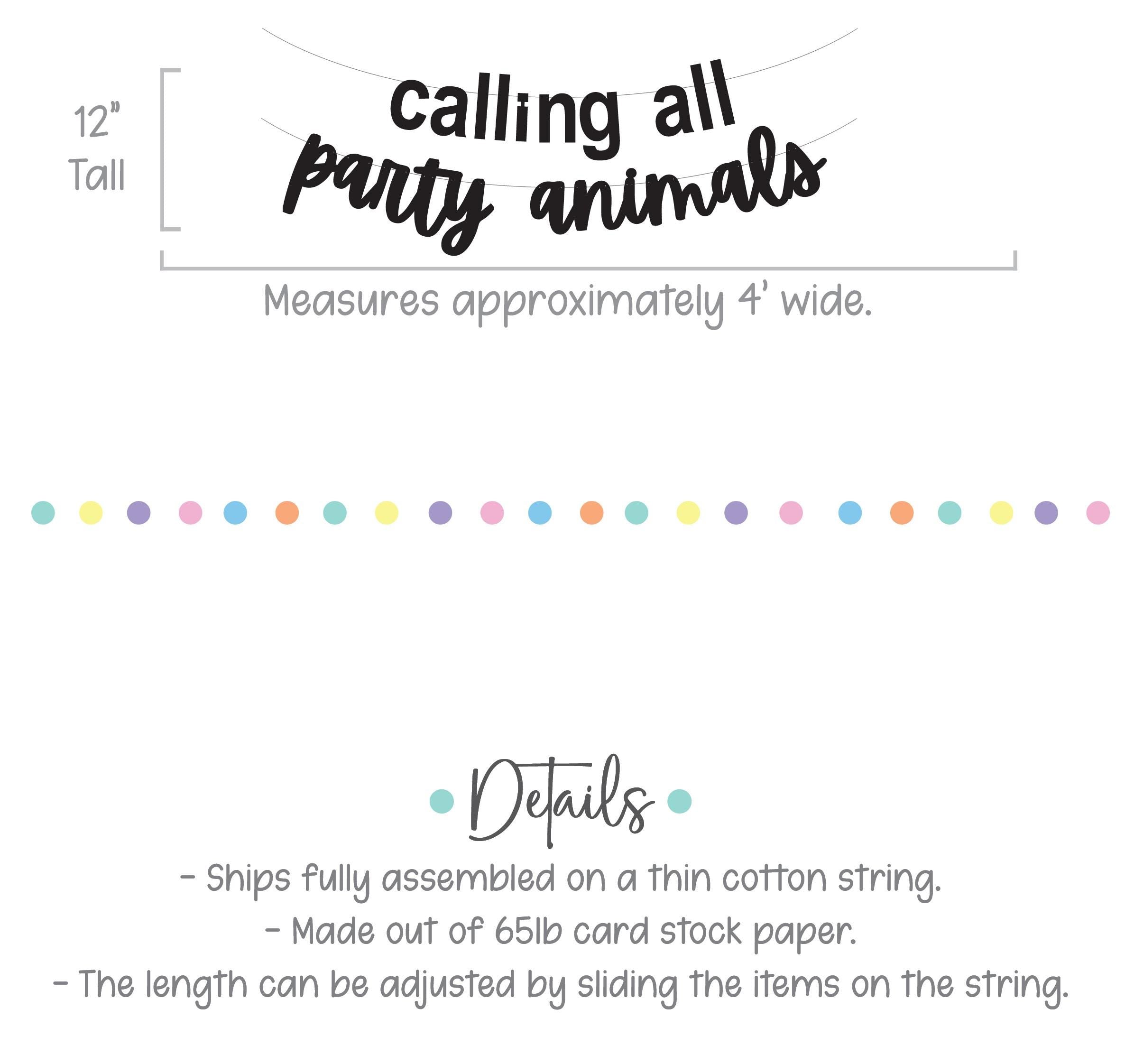 Calling All Party Animals, Animal Themed Birthday Party, Farm Animal Birthday Banners, Jungle Animals Decorations, Party Animal Decorations