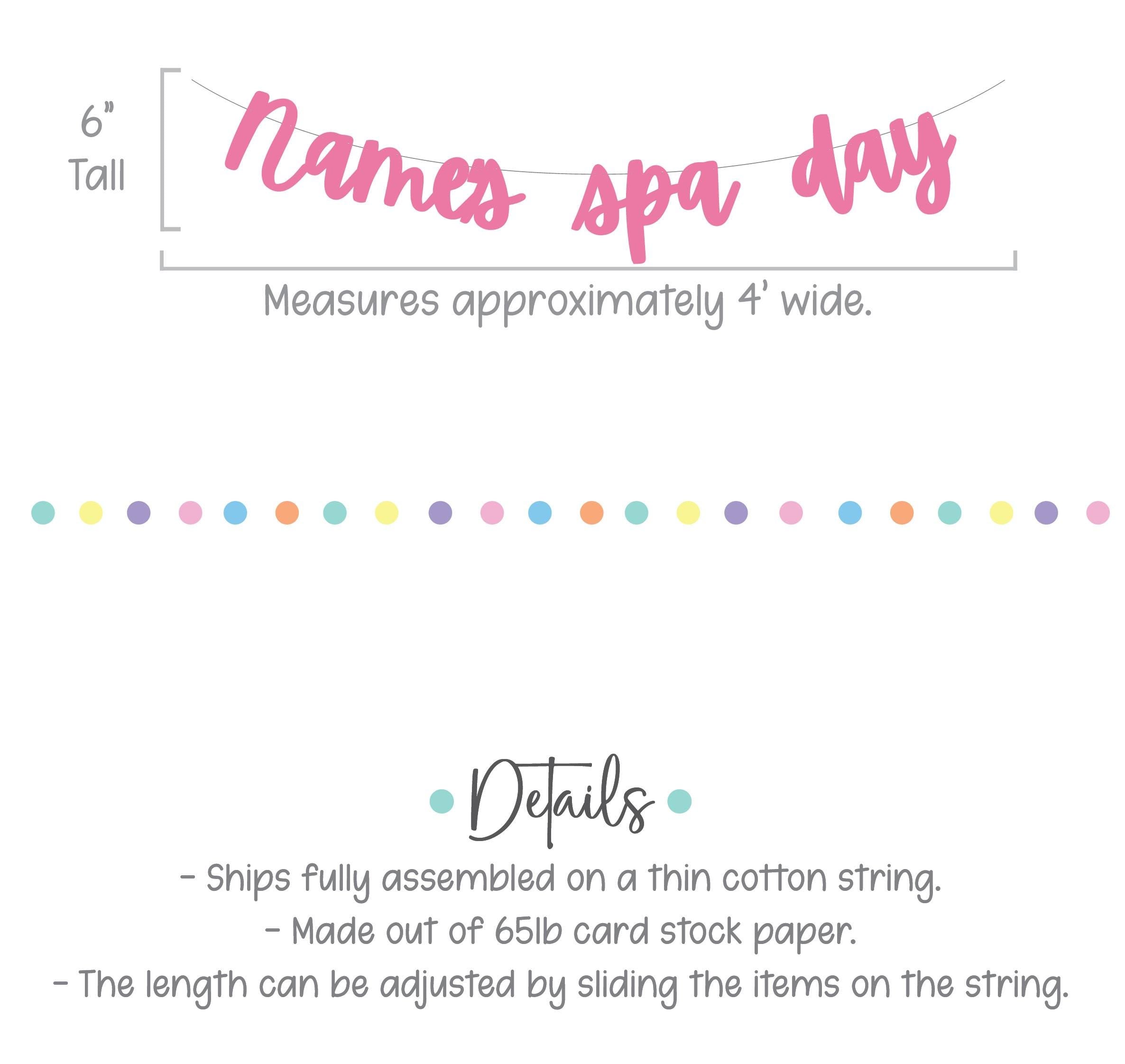 Name&#39;s Spa Day, Spa Day Decorations, Spa Day Banner, Spa Birthday Party Decorations, Girls Birthday Theme Ideas