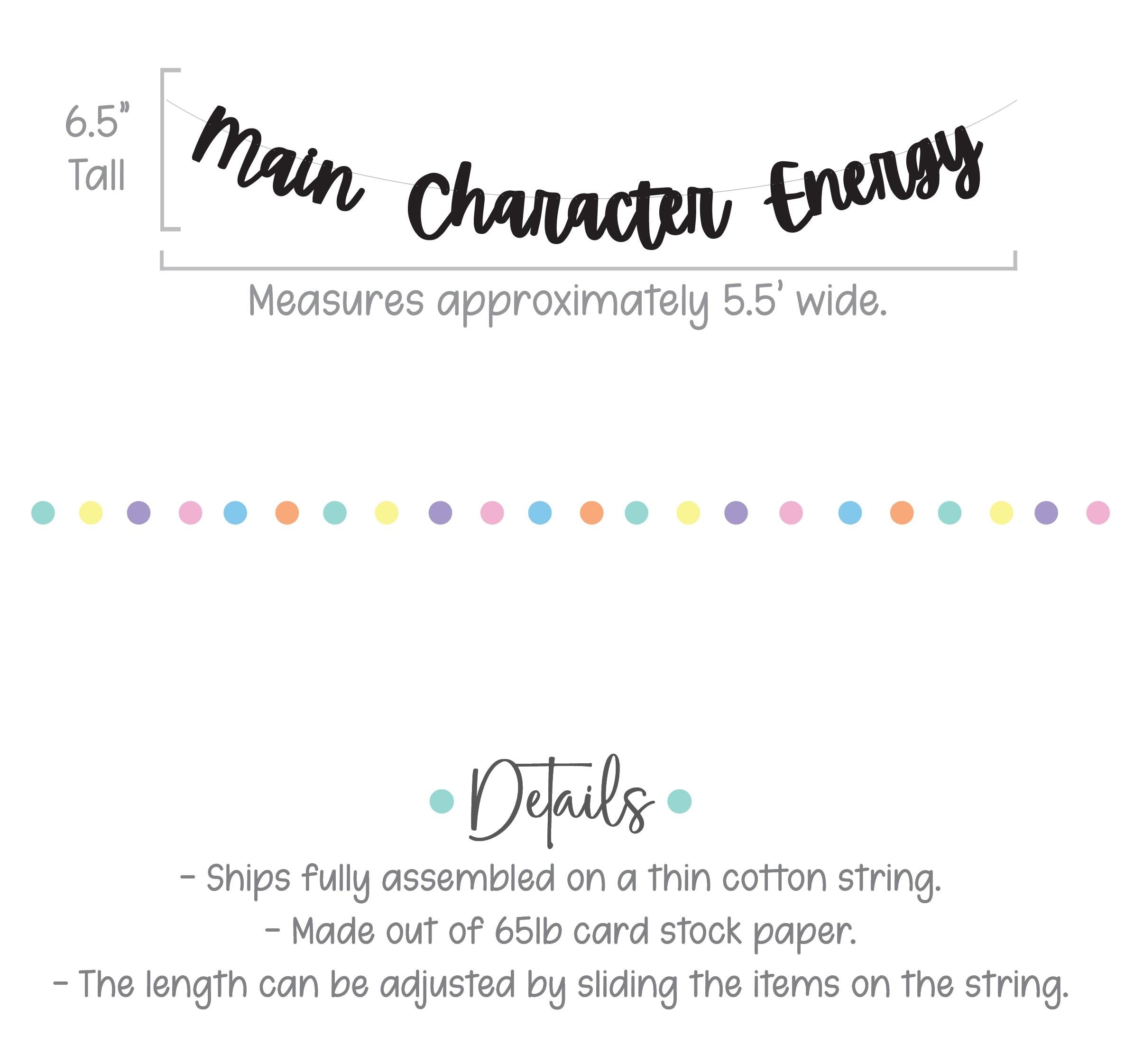 Main Character Energy, Main Character Energy Banner, Main Character Energy Decorations, Birthday Trends, Main Character Party