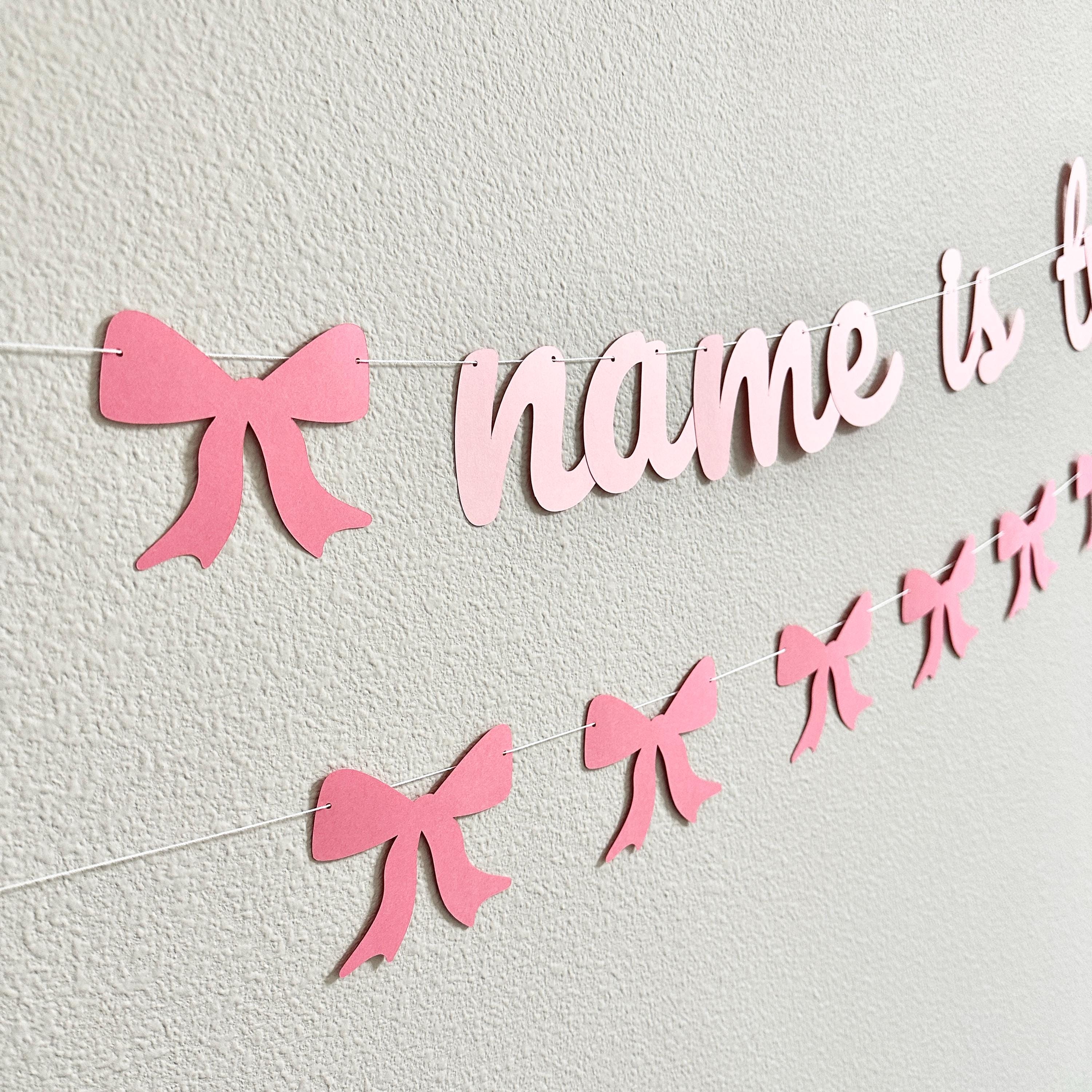 Name Is Two Cute, Two Cute Decorations, 2nd Birthday Party Banner, Coquette Themed 2nd Birthday Decorations, Two Cute