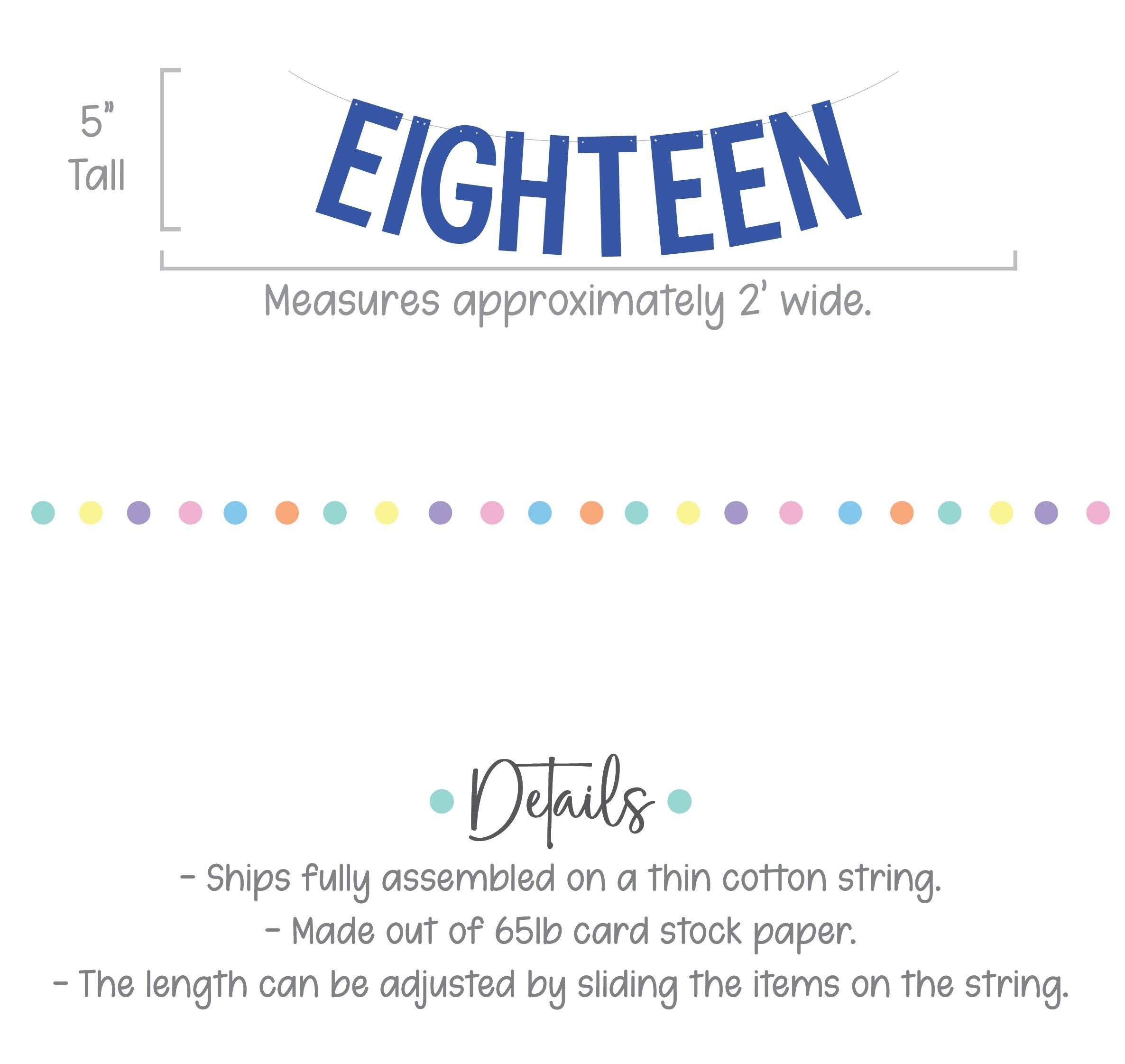 Eighteen, 18th Birthday, 18th Birthday Party Decorations, Eighteenth Birthday Ideas, 18th Birthday Celebration Decorations