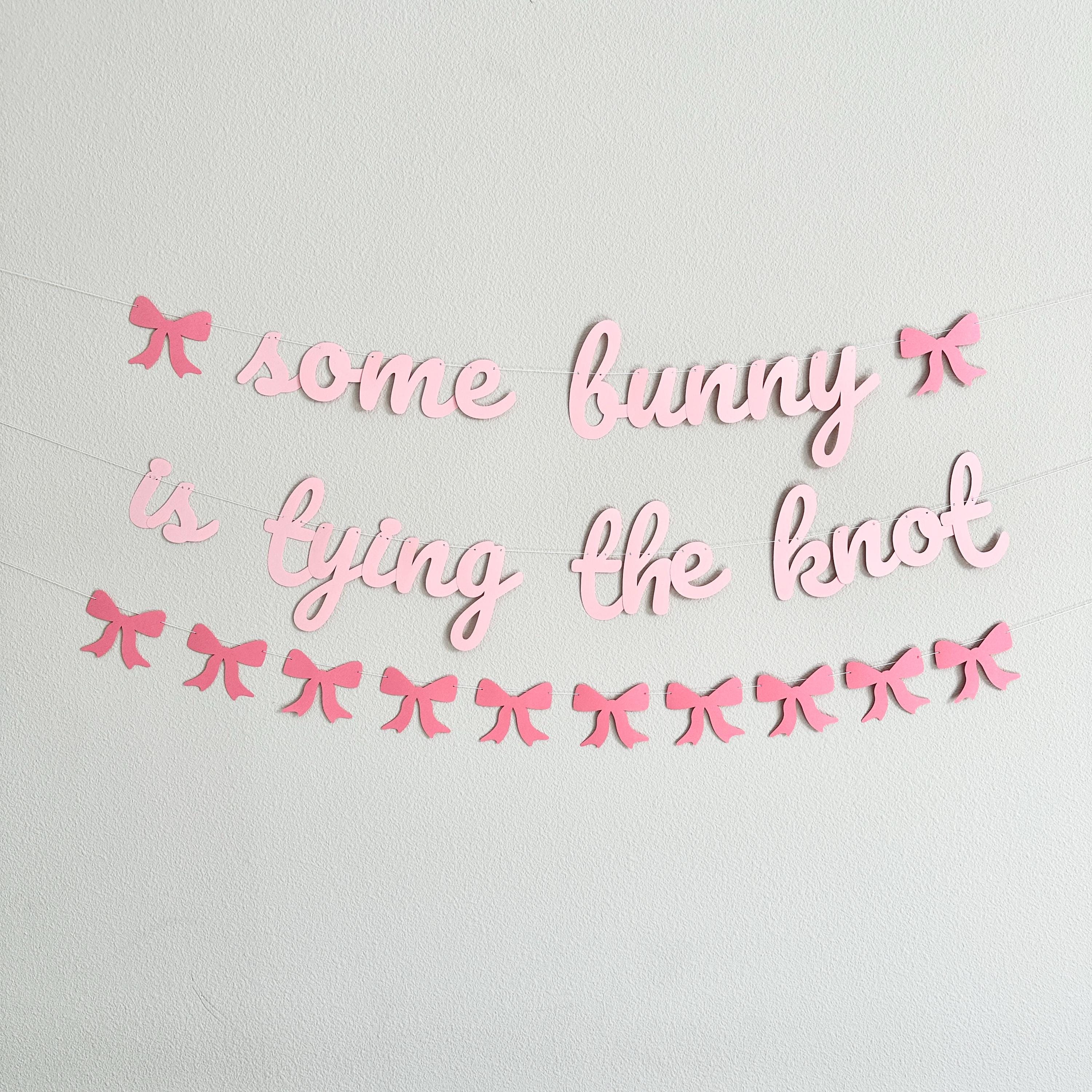 Some Bunny Is Tying The Knot Banner, Easter Coquette Bridal Shower, Coquette Bachelorette Party, April Bridal Shower Decorations