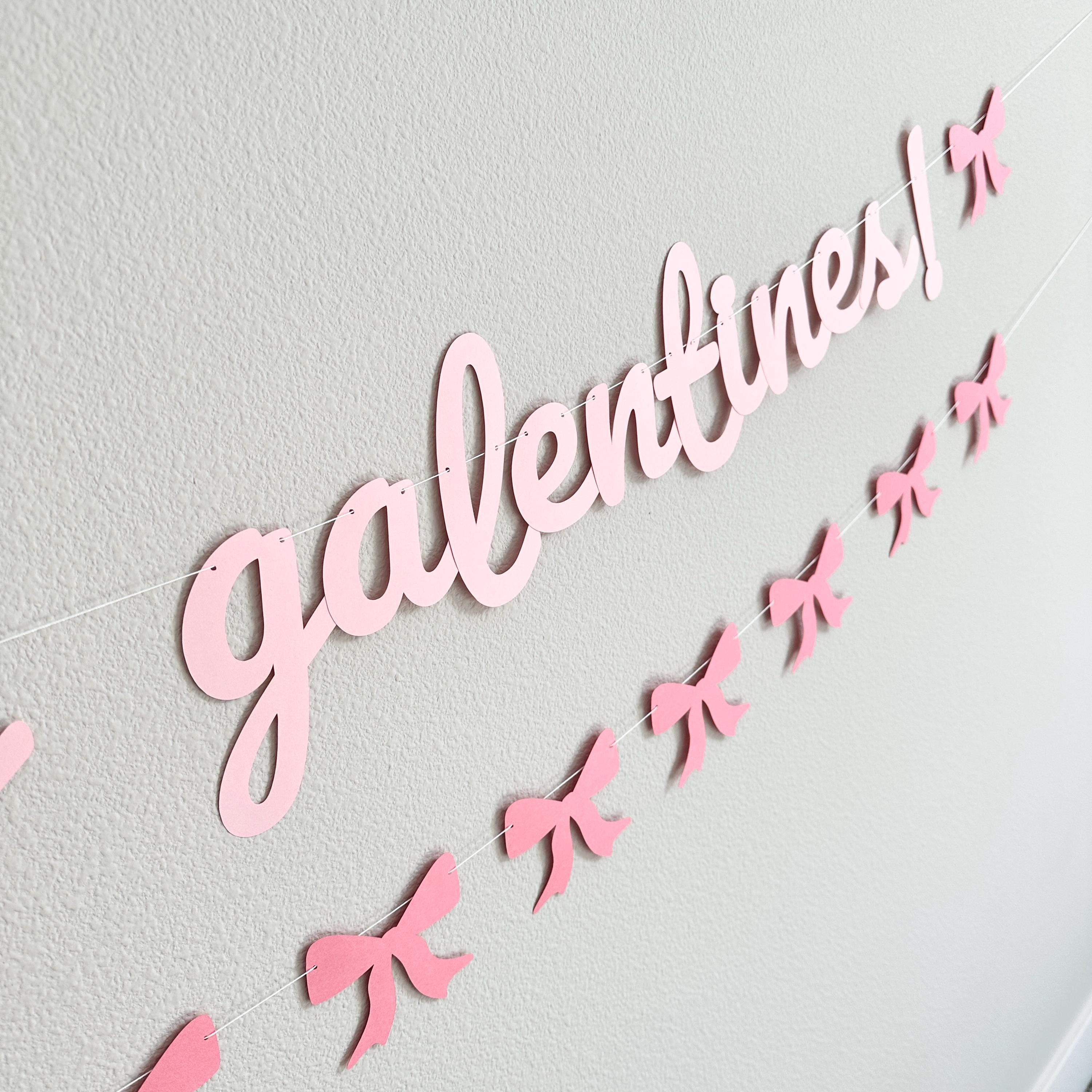 Happy Galentines, Happy Galentine&#39;s Day Banner, Galentine&#39;s Day Decorations, Galentine&#39;s Day Party, COquette Themed Galentine&#39;s Day