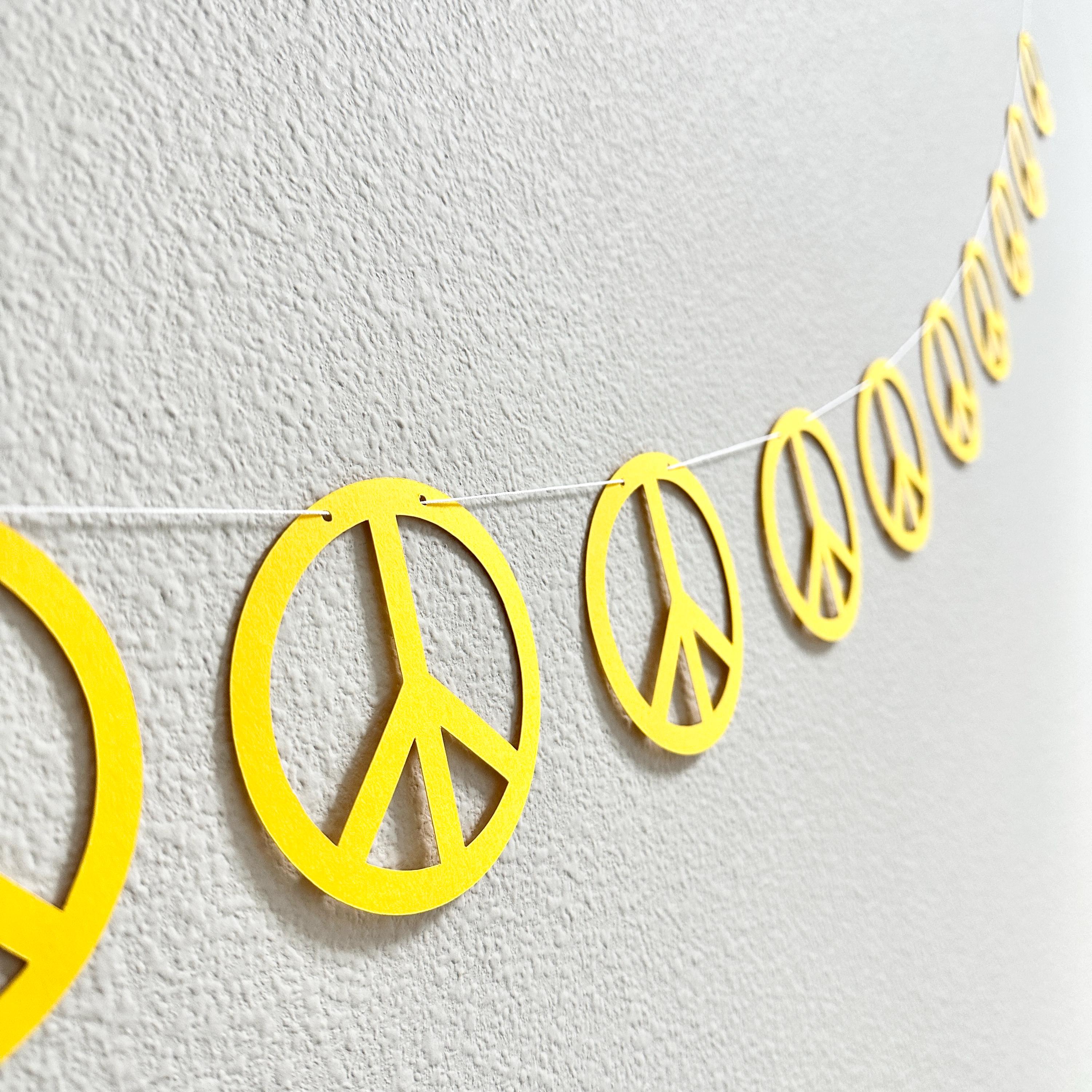 Peace Sign Garland, Peace Sign Banner, Dazed & Engaged, Retro Bachelorette Party, Retro Theme Decorations