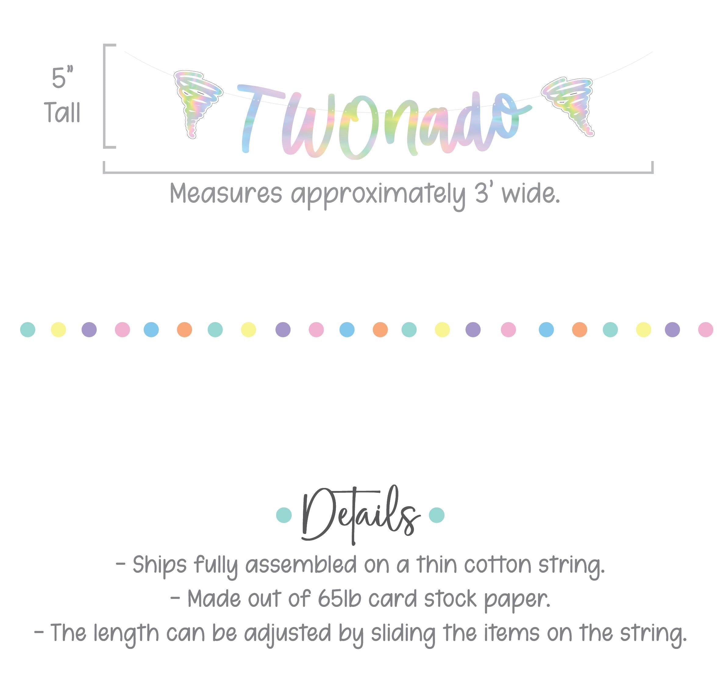 TWOnado, Twonado Banner, Twonade Decorations, 2nd Birthday Banner, Tornado Decorations, Tornado Birthday Party