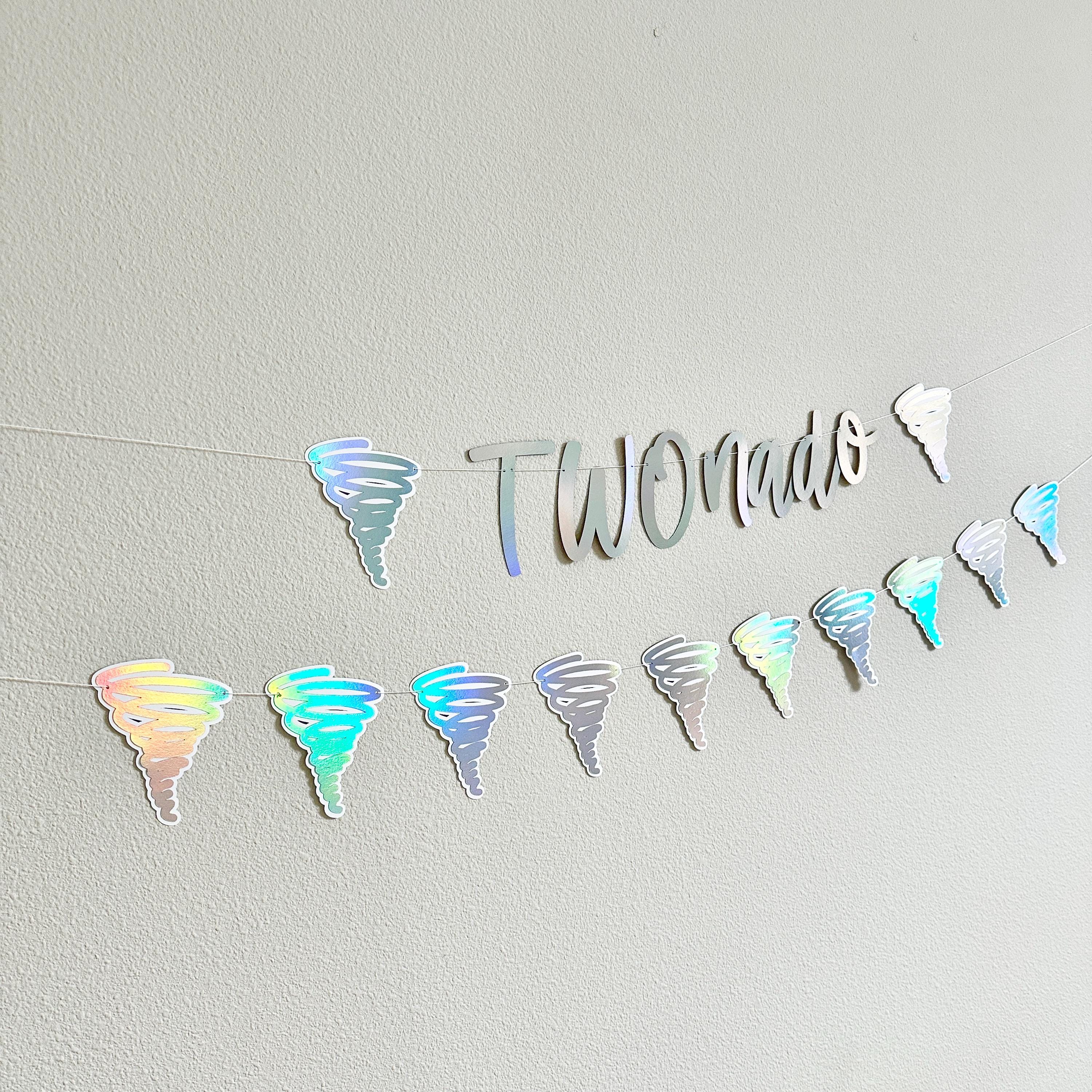 TWOnado, Twonado Banner, Twonade Decorations, 2nd Birthday Banner, Tornado Decorations, Tornado Birthday Party