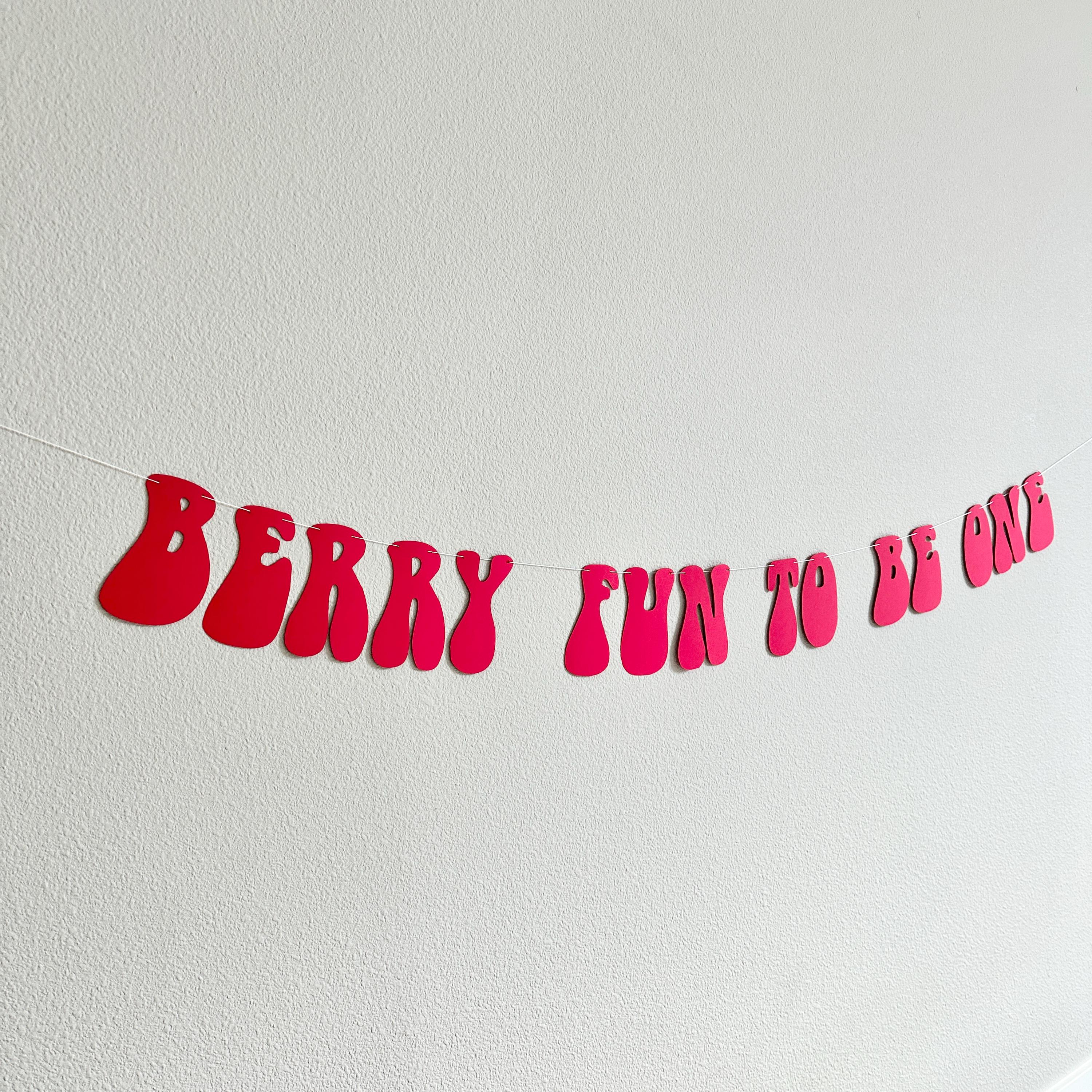 Berry Fun To Be One, 1st Birthday Party Theme Ideas, Berry 1st Birthday, Berry Fun To Be One Decorations, Berry Fun Birthday Party Banner