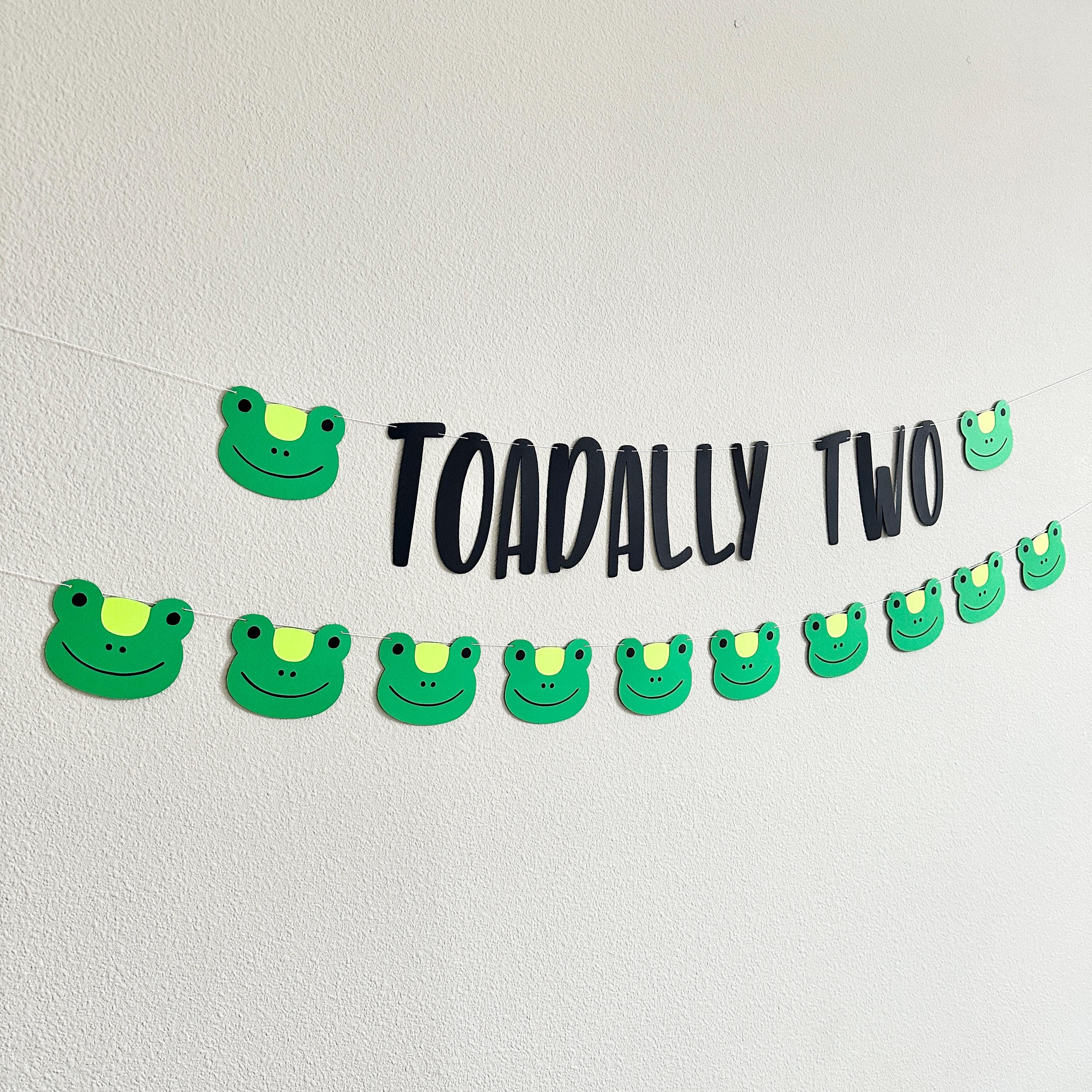Toadally Two, Toad Themed 2nd Birthday Decorations, 2nd Birthday Ideas, Toad Birthday Party, Frog Birthday Party Decorations