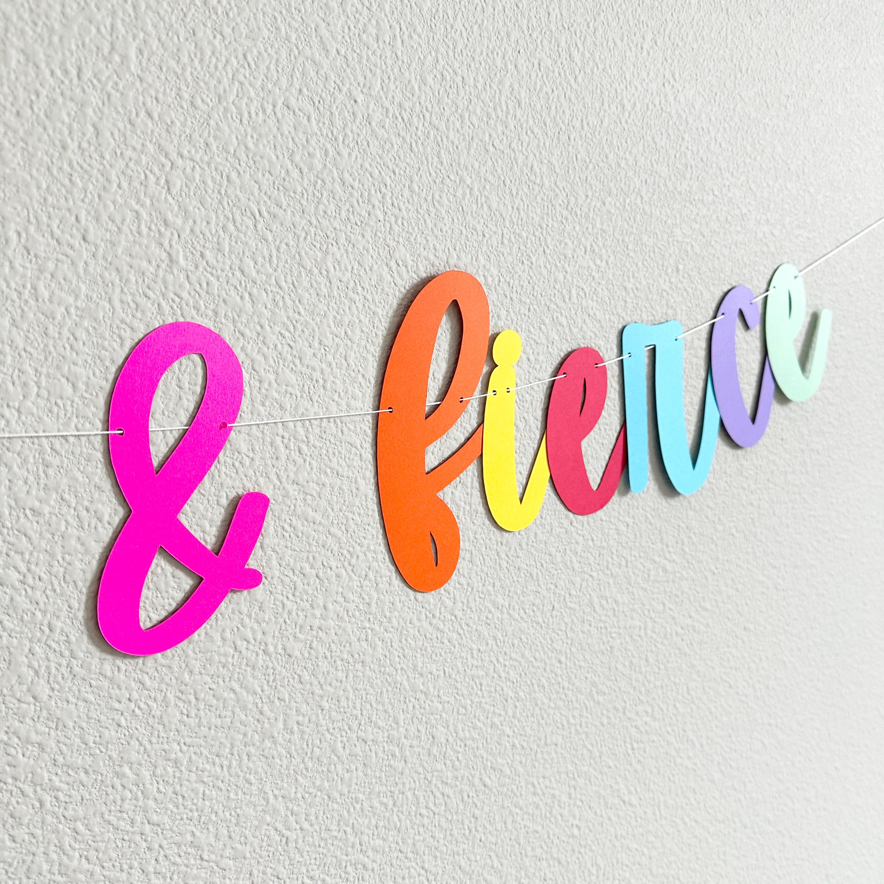 Forty & Fierce, 40th Birthday Decorations, 40th Birthday Ideas, 40th Birthday Party Banner, Fortieth Birthday Party Decorations