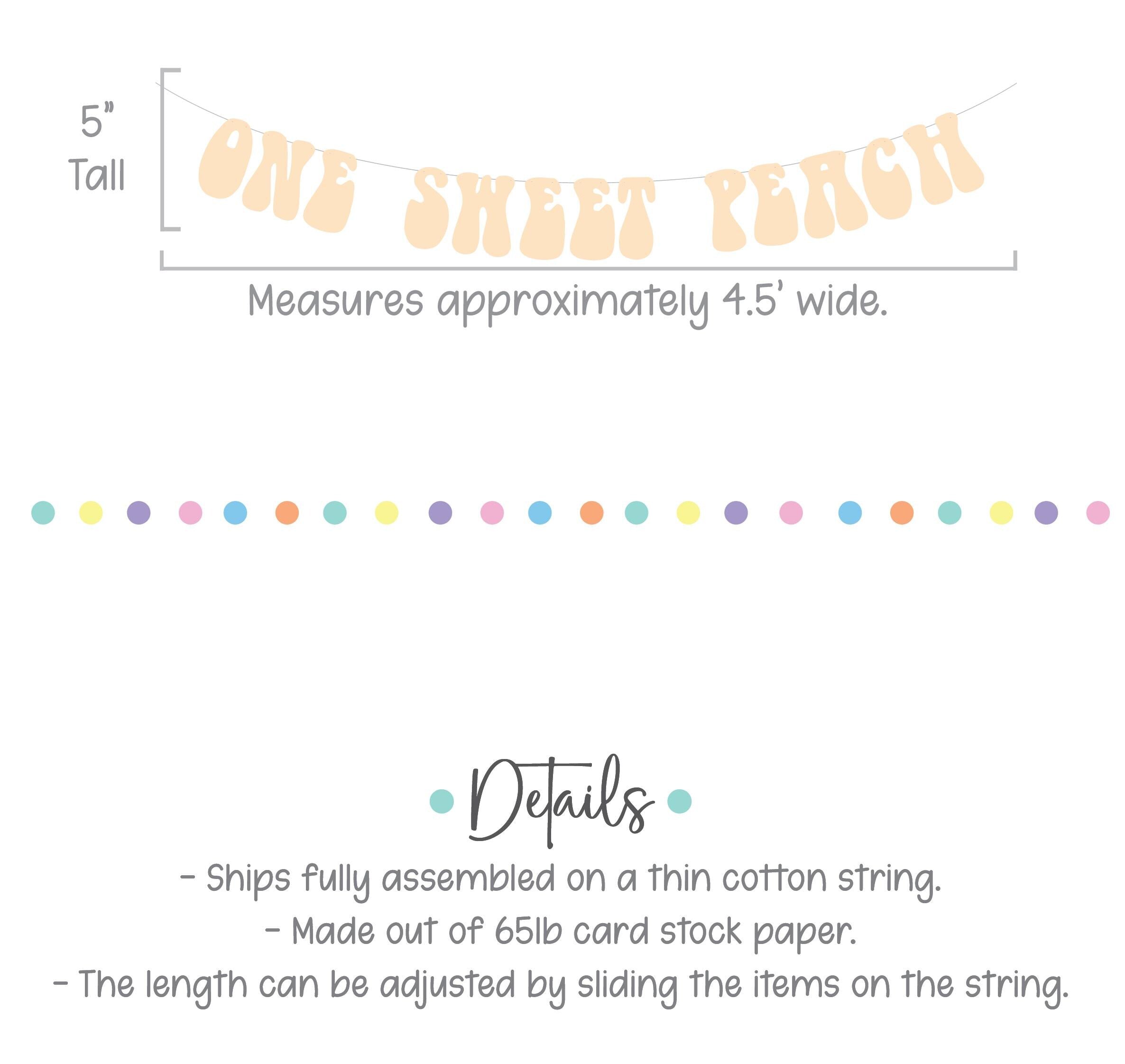 One Sweet Peach, 1st Birthday Ideas, Peach Themed First Birthday Banner, Peach 1st Birthday Party Decorations