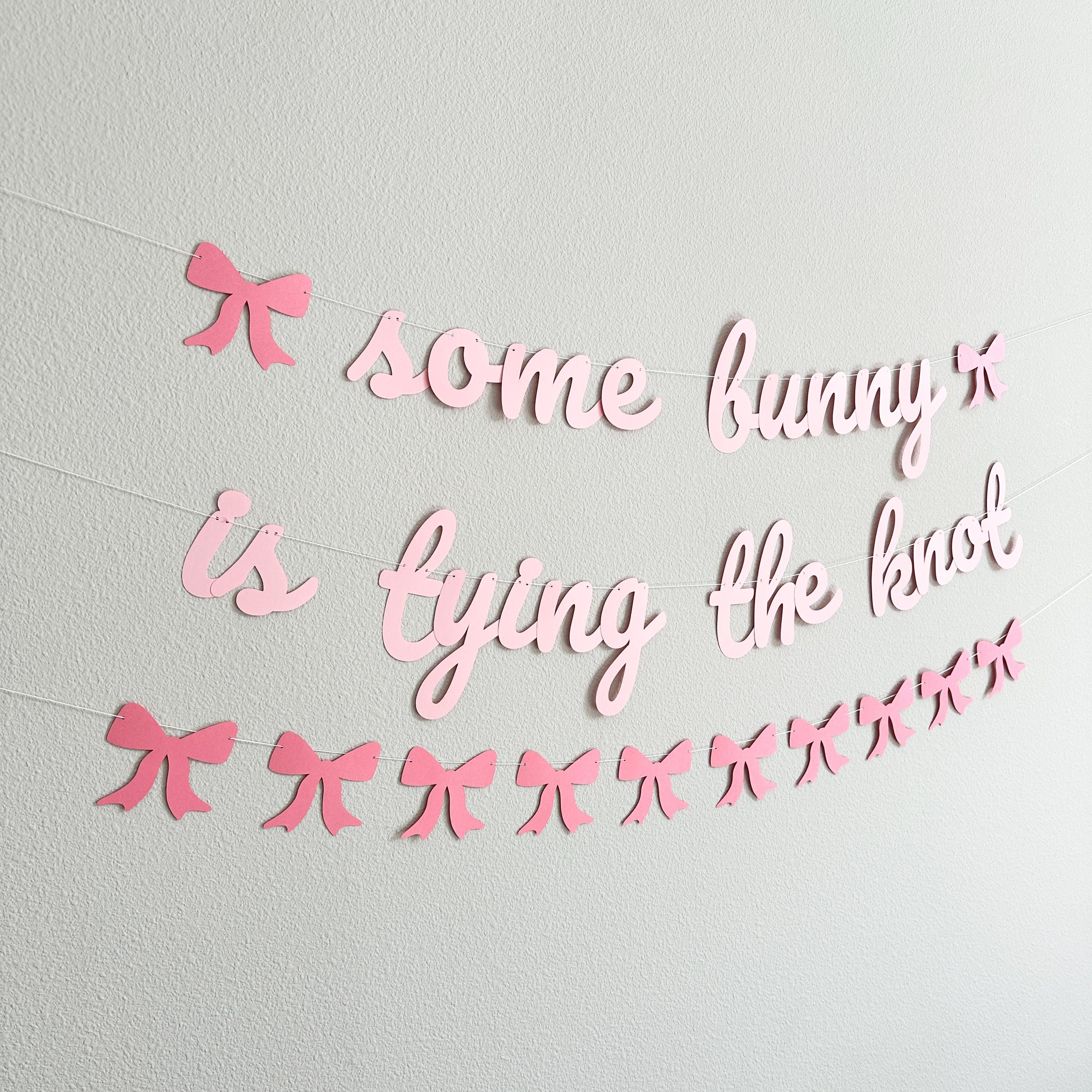 Some Bunny Is Tying The Knot Banner, Easter Coquette Bridal Shower, Coquette Bachelorette Party, April Bridal Shower Decorations