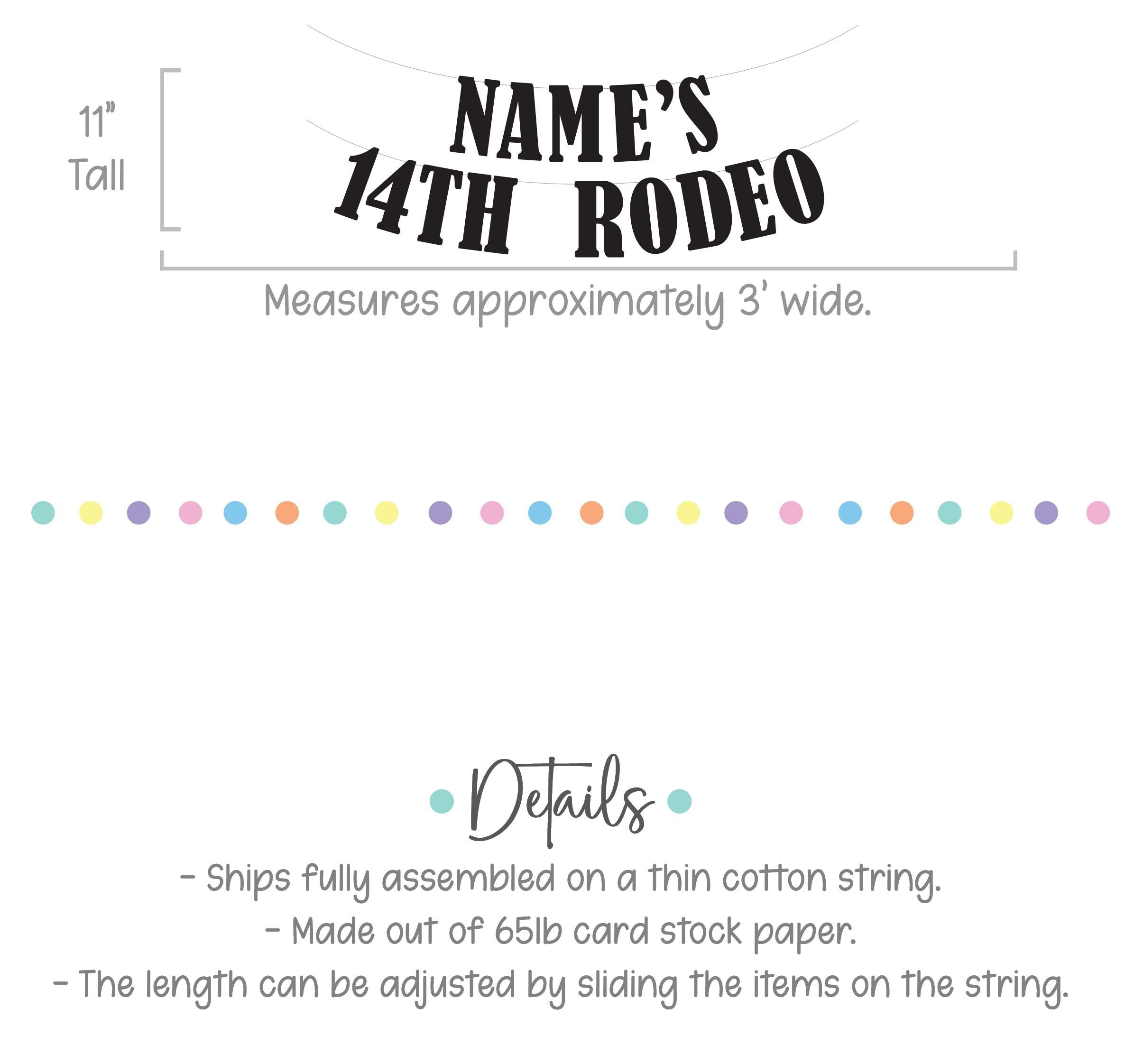 Name&#39;s 14th Rodeo, 14th Birthday Decorations, Western Themed 14th Birthday, Boy 14th Birthday Ideas, Rodeo Birthday Party Banner