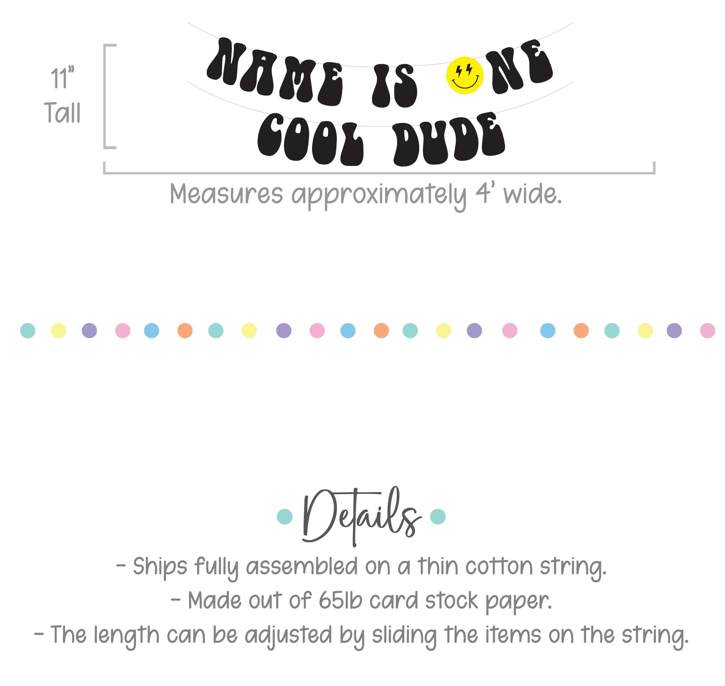 Name Is One Cool Dude, 1st Birthday Ideas, Cool Dude Birthday Theme, One Cool Dude Banner, Cool birthday Decorations